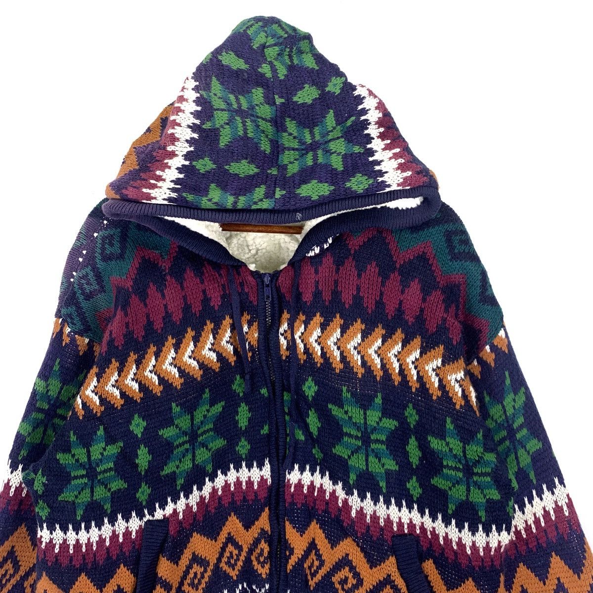 Aran Isles Knitwear American Classy Hoodie Bandana Native Navajo Sweater Size US L / EU 52-54 / 3 - 2 Thumbnail