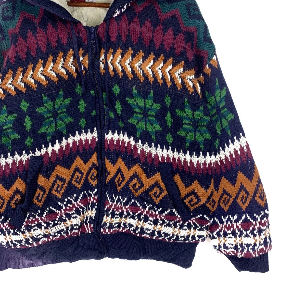 Aran Isles Knitwear American Classy Hoodie Bandana Native Navajo Sweater Size US L / EU 52-54 / 3 - 3 Thumbnail