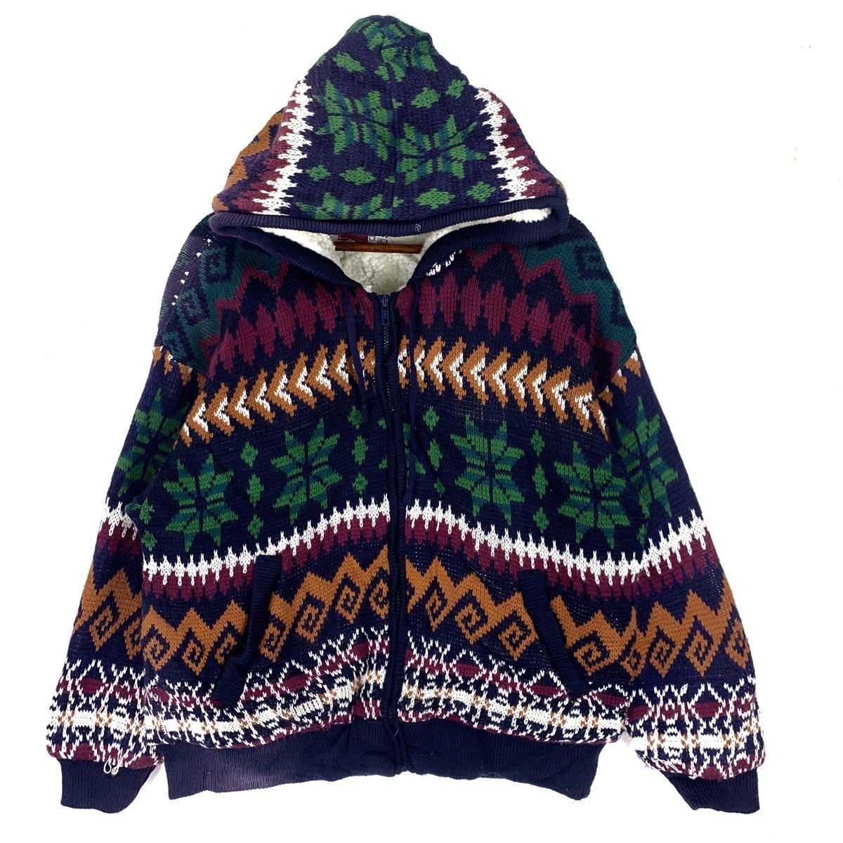 Aran Isles Knitwear American Classy Hoodie Bandana Native Navajo Sweater Size US L / EU 52-54 / 3 - 1 Thumbnail