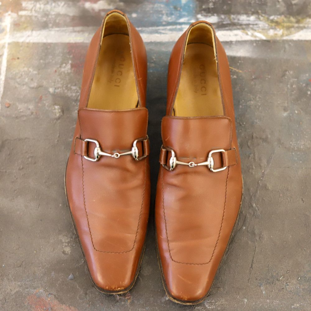 Gucci Gucci vintage chestnut horse bit loafers Size US 12 / EU 45 - 2 Thumbnail