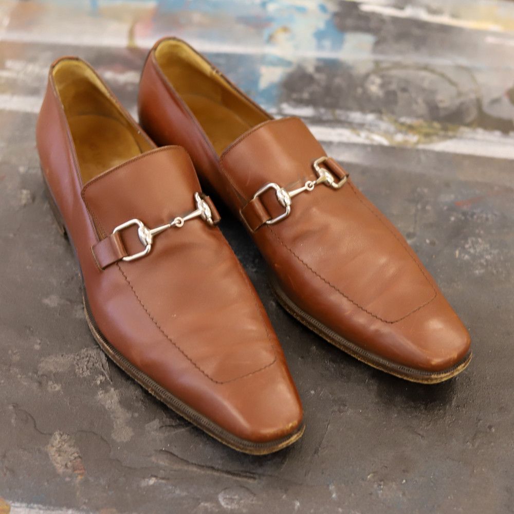 Gucci Gucci vintage chestnut horse bit loafers Size US 12 / EU 45 - 1 Thumbnail