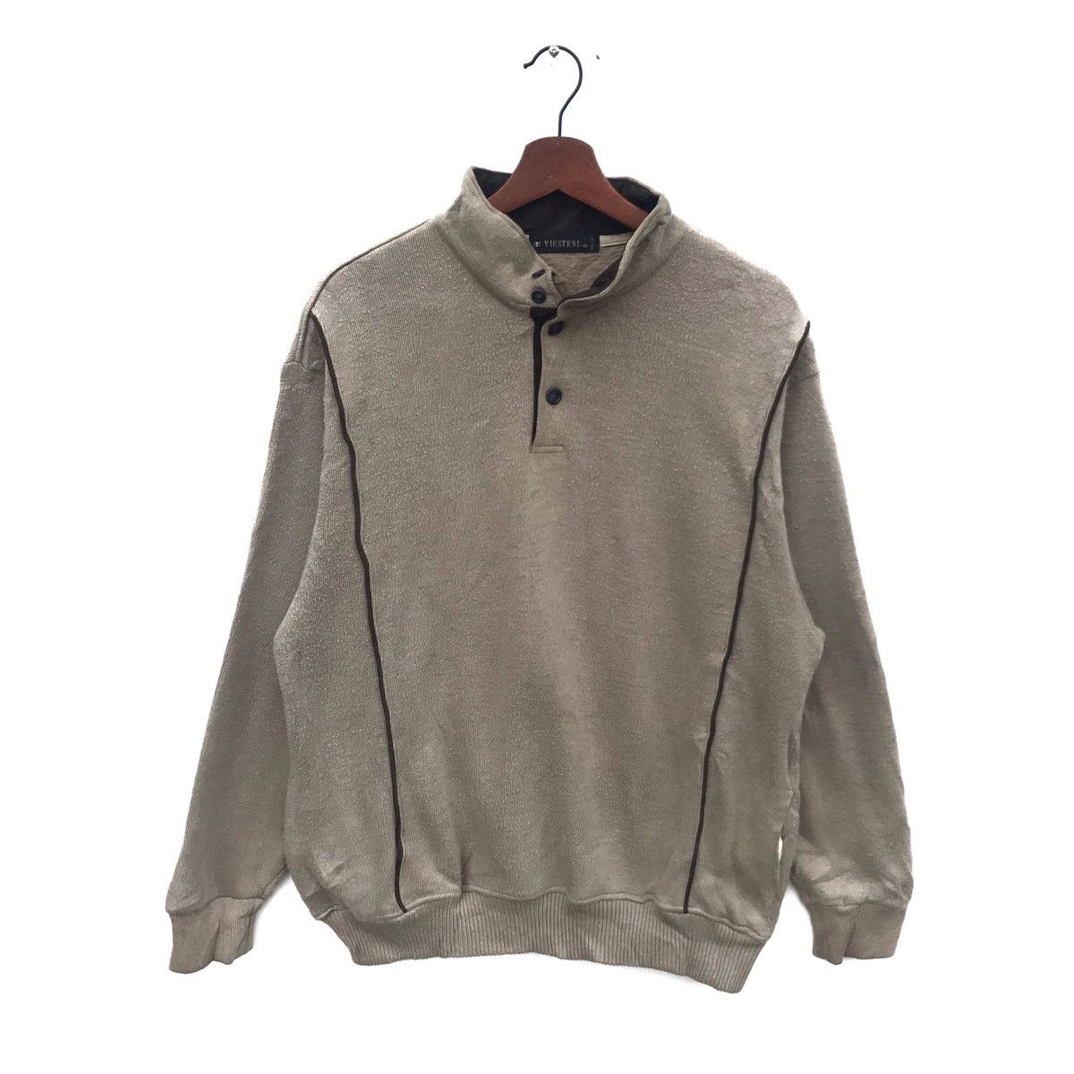 Japanese Brand Vintage Viesteni Half Button Sweatshirt Size US M / EU 48-50 / 2 - 1 Thumbnail