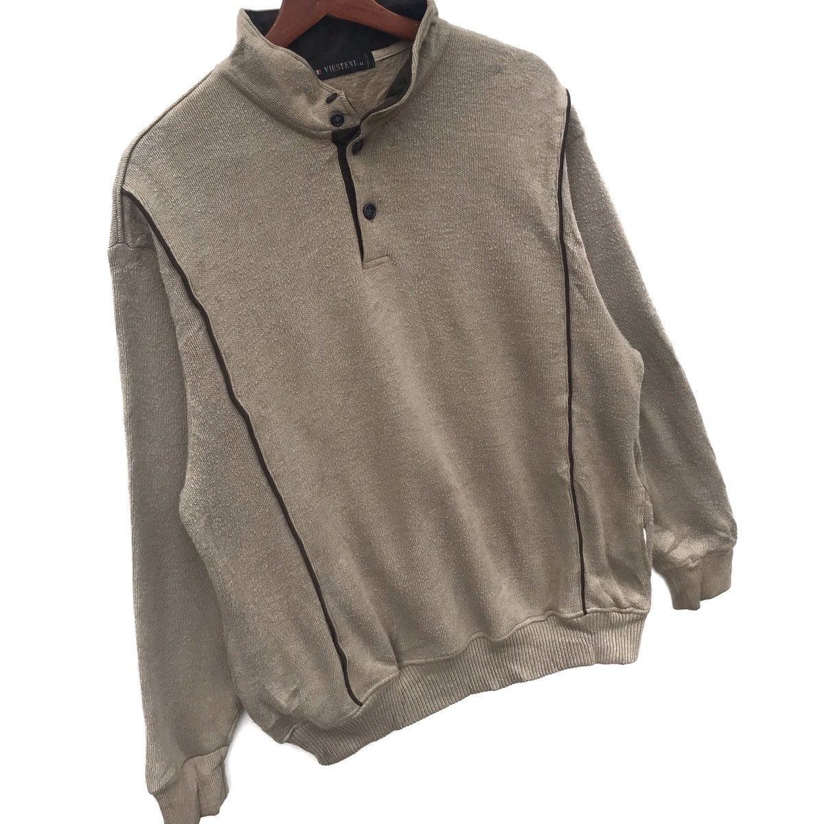 Japanese Brand Vintage Viesteni Half Button Sweatshirt Size US M / EU 48-50 / 2 - 2 Thumbnail