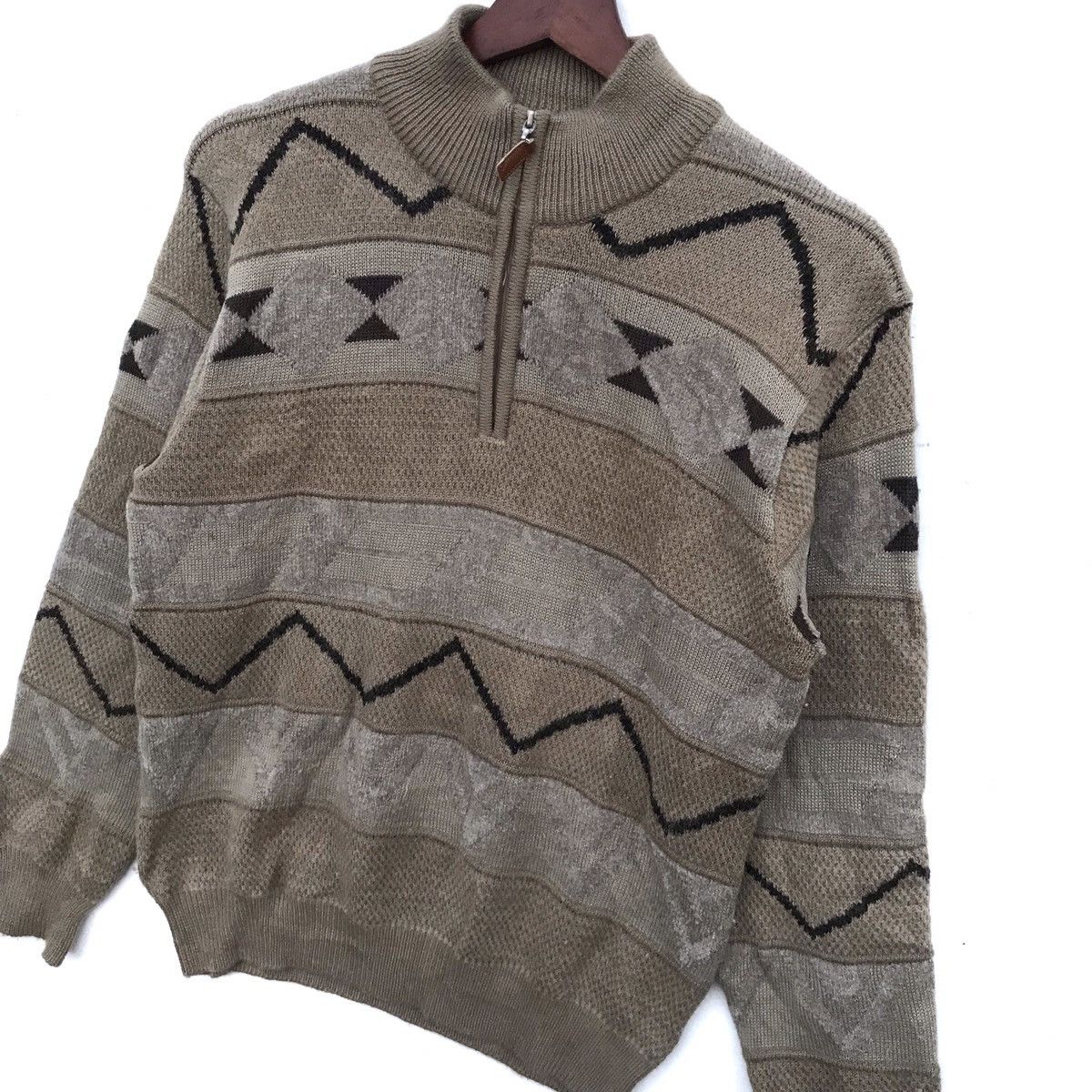 Homespun Knitwear Vintage Lindbergh Bandana Halfzip Knitwear Size US M / EU 48-50 / 2 - 3 Thumbnail