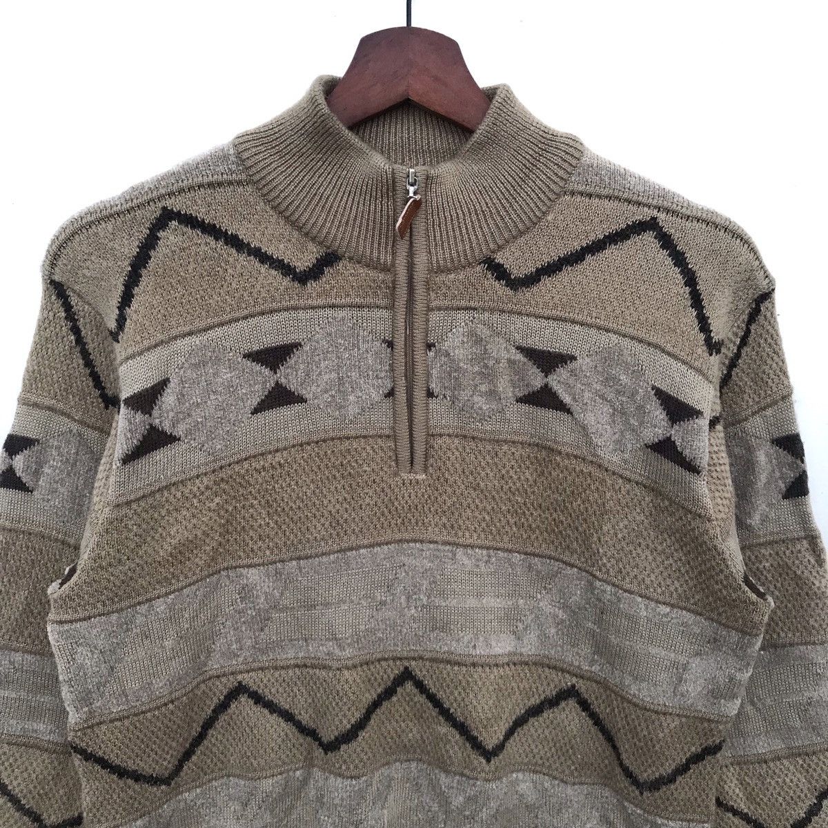 Homespun Knitwear Vintage Lindbergh Bandana Halfzip Knitwear Size US M / EU 48-50 / 2 - 5 Thumbnail