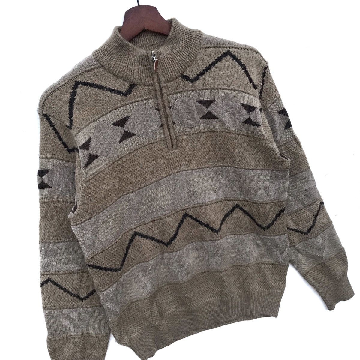 Homespun Knitwear Vintage Lindbergh Bandana Halfzip Knitwear Size US M / EU 48-50 / 2 - 2 Thumbnail