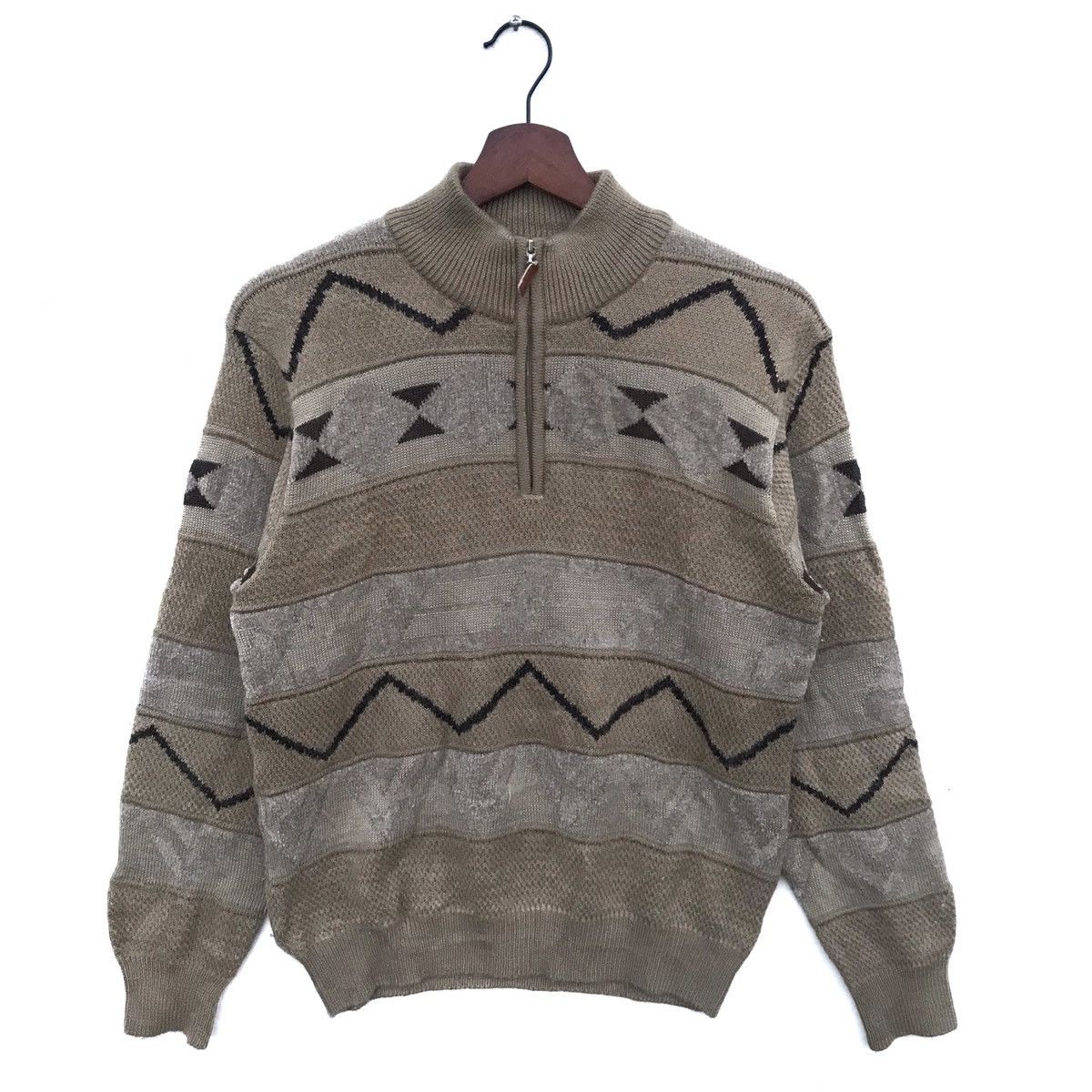 Homespun Knitwear Vintage Lindbergh Bandana Halfzip Knitwear Size US M / EU 48-50 / 2 - 1 Thumbnail