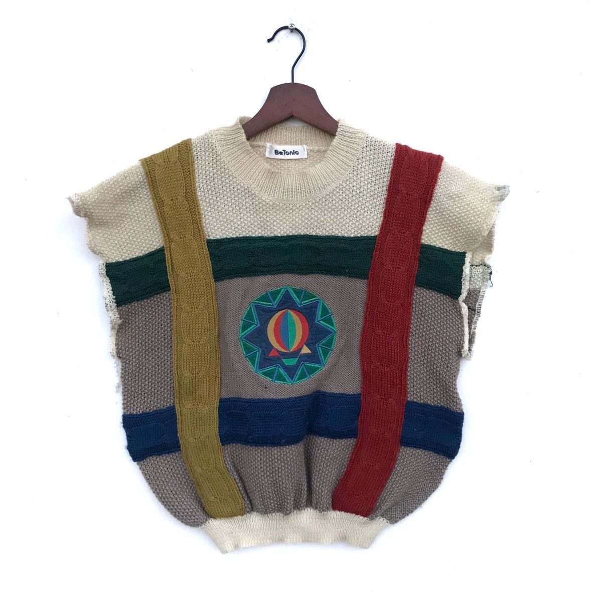 Homespun Knitwear Vintage BeTonic Sleeveless BigLogo Knitwear Size US M / EU 48-50 / 2 - 1 Thumbnail