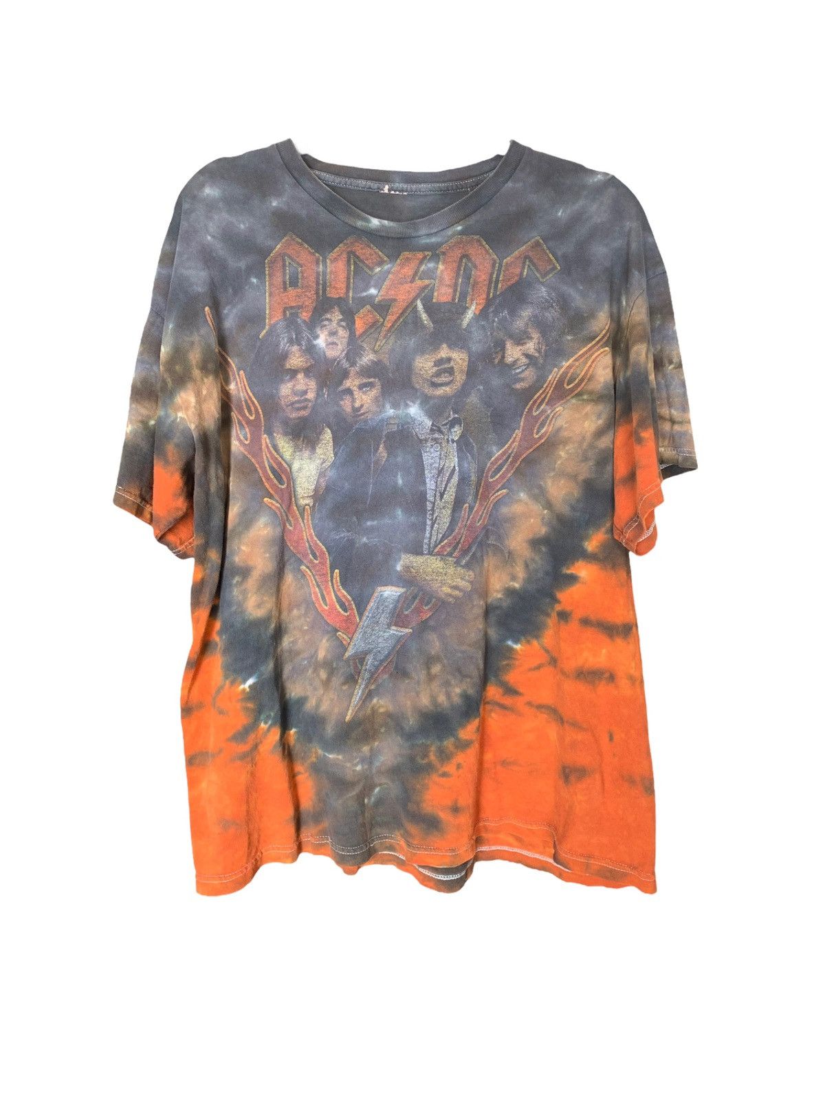 Vintage Vintage Y2K Ac/Dc Tie dye band t shirt graphic made in usa ...