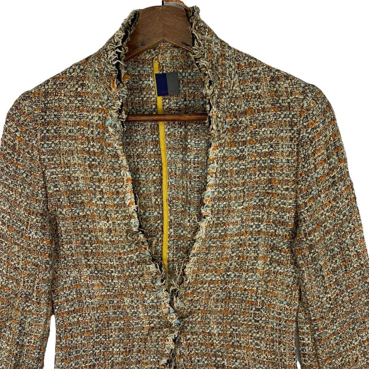 Aran Isles Knitwear Japanese Brand Hiyoku Native Jacket Size US S / EU 44-46 / 1 - 2 Thumbnail