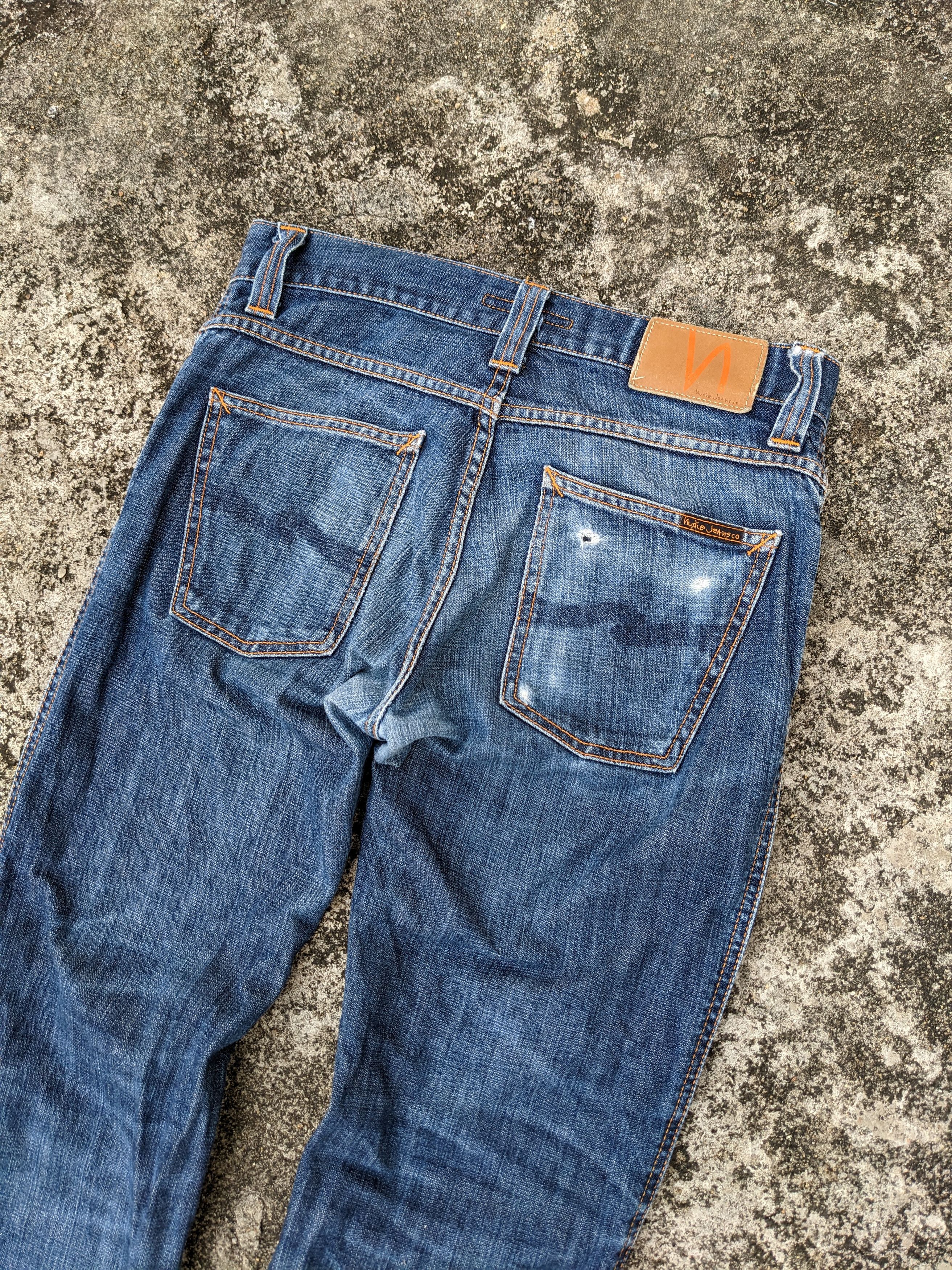 image of Distressed Denim x Nudie Jeans Blue Denim Non Selvedge, Men's (Size 30)