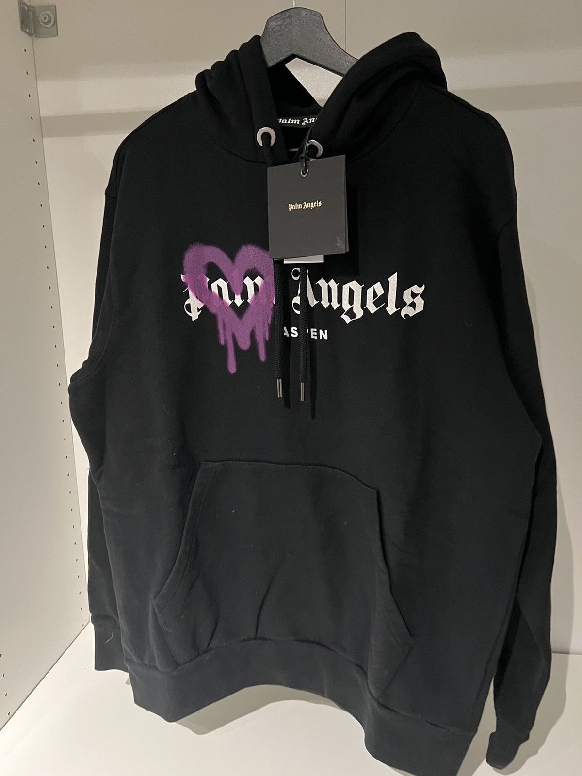 Angels Hoodie Palm Angels Purple Spray Palm Angels Spray Paint