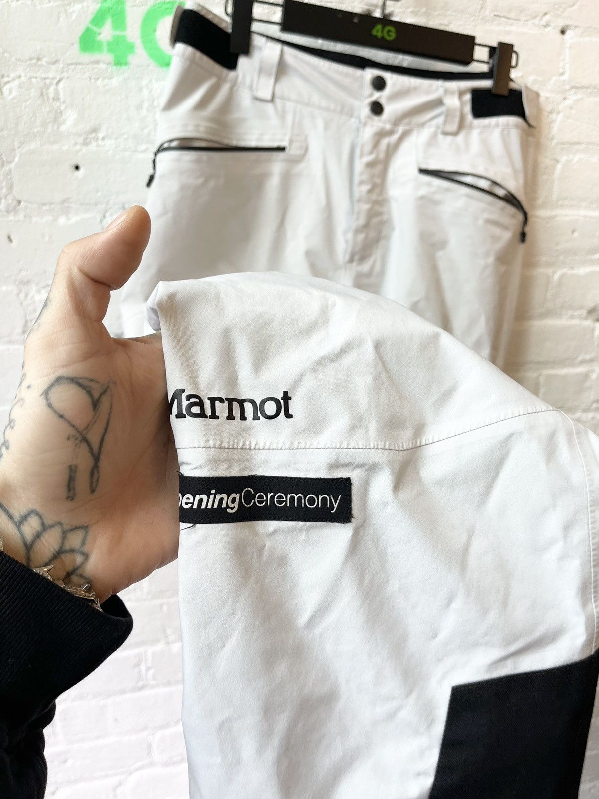 Marmot x Opening Ceremony White Lightweight SKI PANTS