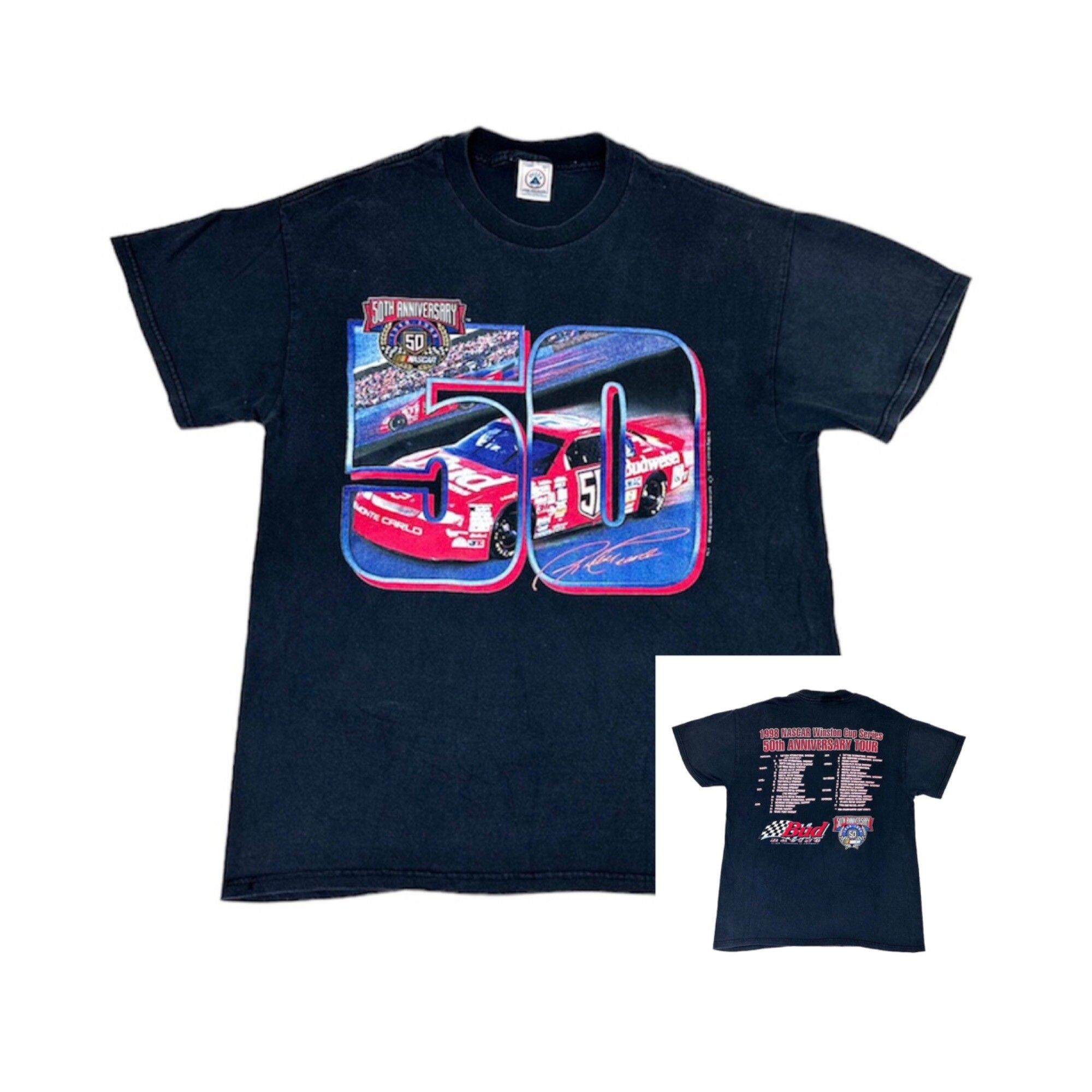 Vintage Vintage 1998 NASCAR Winston Cup T-Shirt Black Large 50th Size US L / EU 52-54 / 3 - 1 Preview