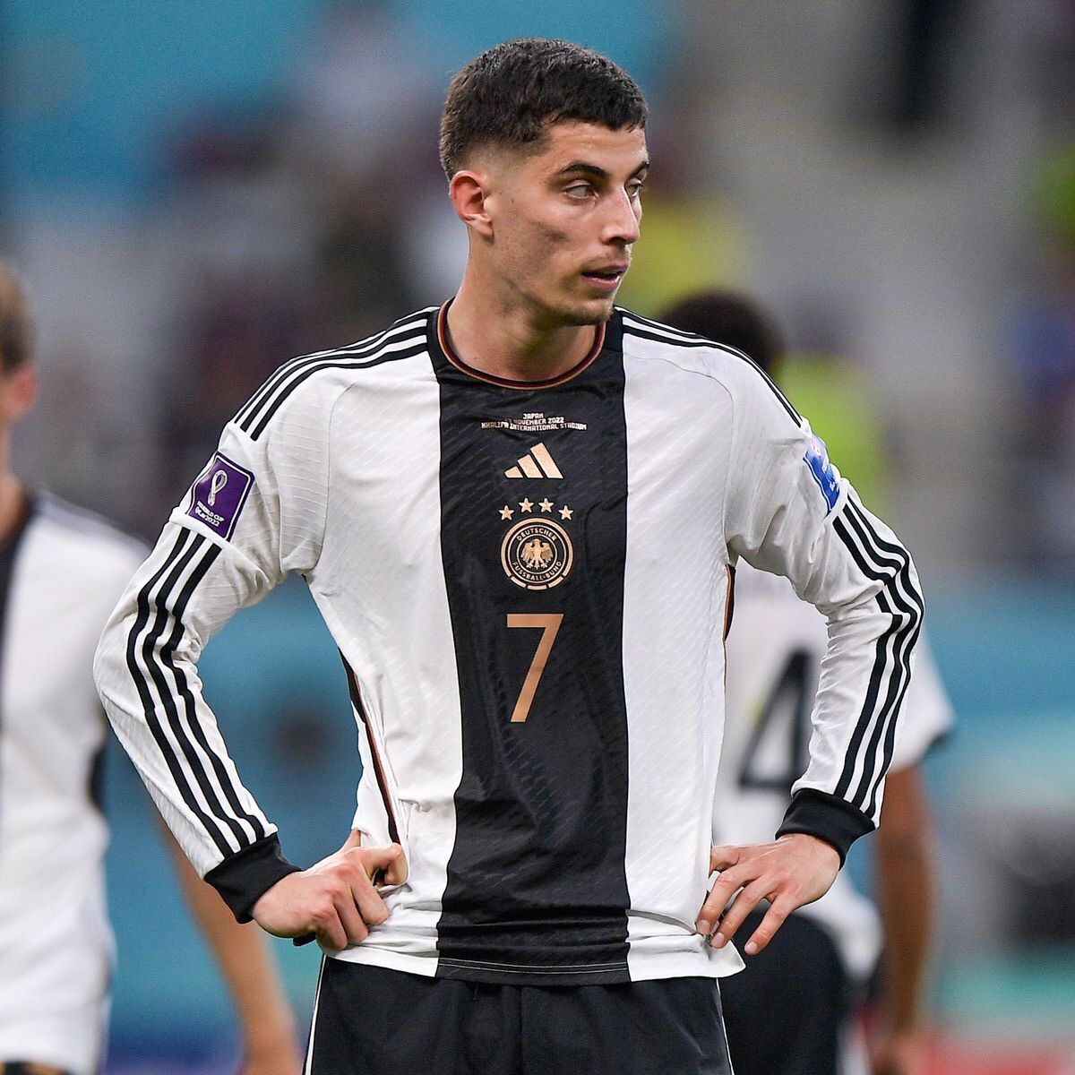 Adidas GERMANY ADIDAS 2022 WORLD CUP SOCCER HOME JERSEY #7 HAVERTZ Size US L / EU 52-54 / 3 - 12 Thumbnail