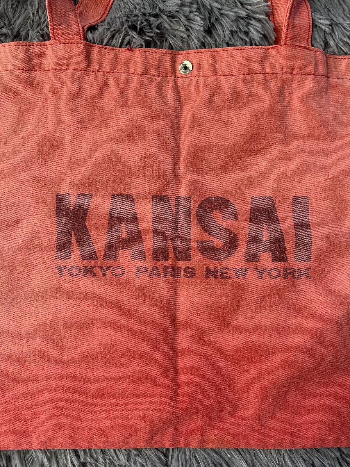 Japanese Brand × Kansai Yamamoto × Vintage Kansai Yamamoto vintage heavy canvas tote bag Mede in Japan Size ONE SIZE - 7 Thumbnail