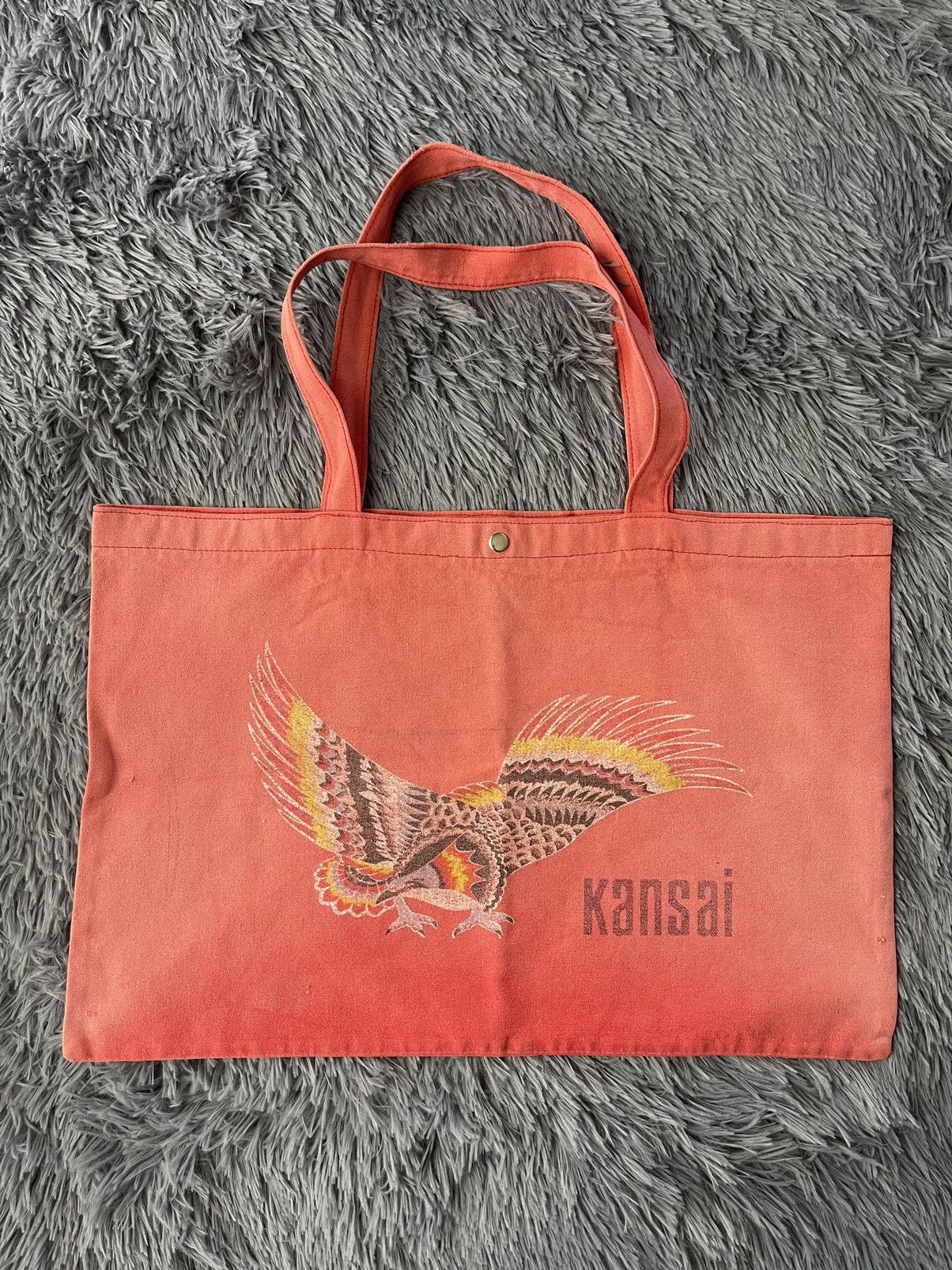 Japanese Brand × Kansai Yamamoto × Vintage Kansai Yamamoto vintage heavy canvas tote bag Mede in Japan Size ONE SIZE - 1 Thumbnail