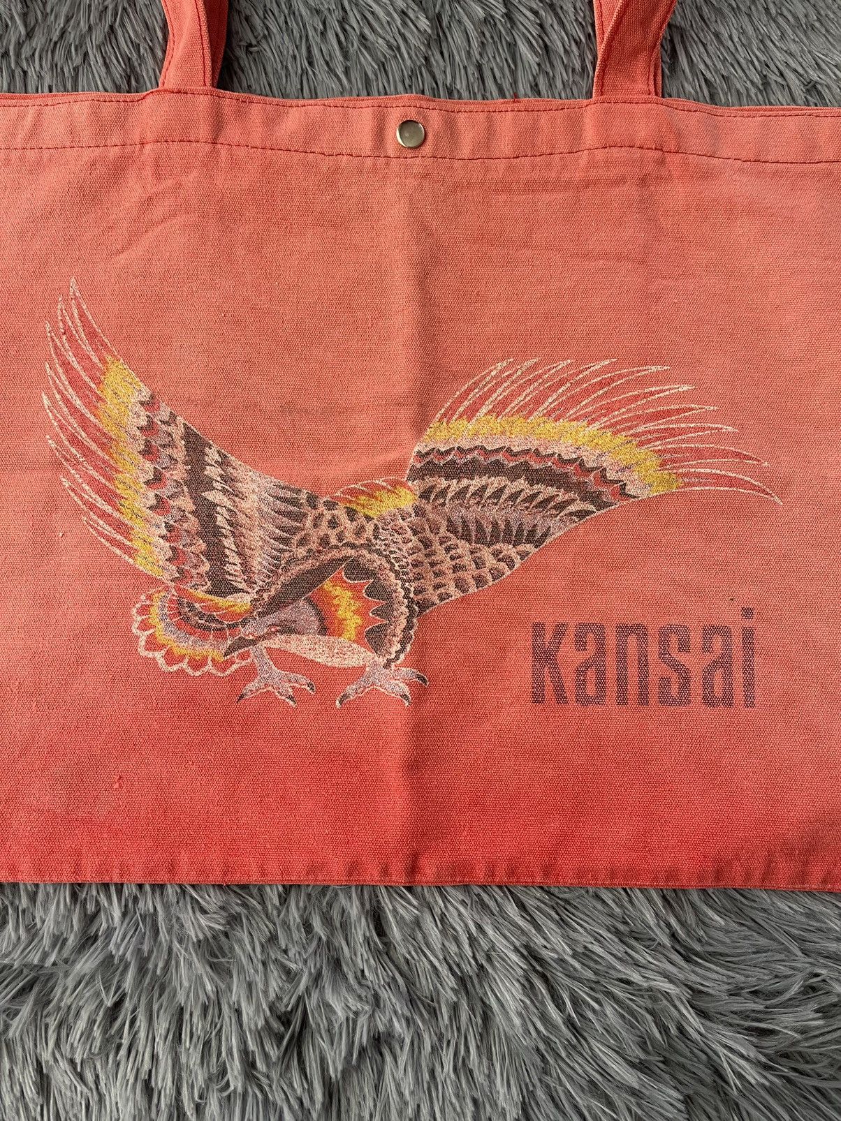 Japanese Brand × Kansai Yamamoto × Vintage Kansai Yamamoto vintage heavy canvas tote bag Mede in Japan Size ONE SIZE - 3 Thumbnail