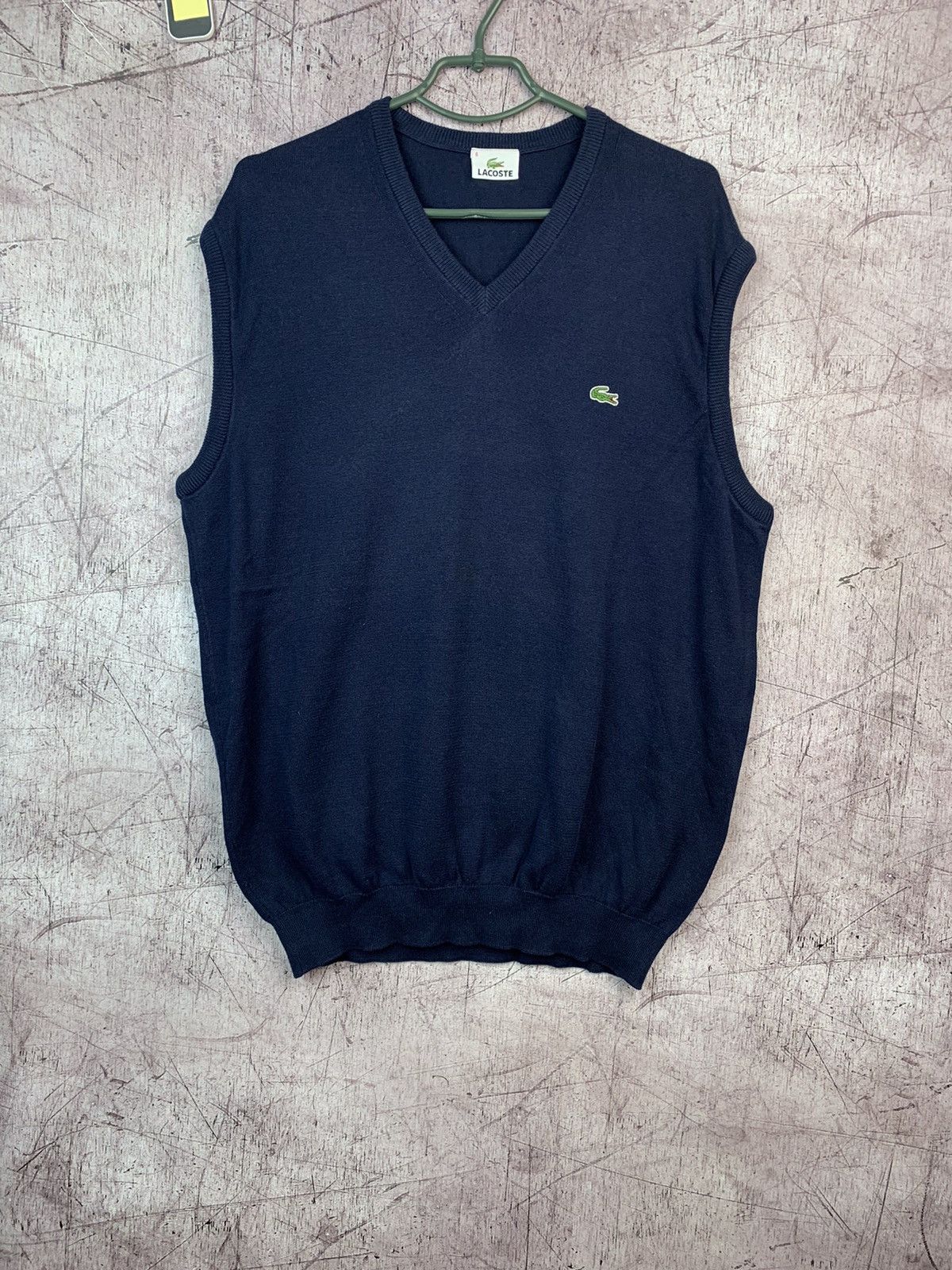 Lacoste × Vintage Lacoste Vintage Mens Cotton Knit Vest Sweater Jumper Size US L / EU 52-54 / 3 - 1 Thumbnail