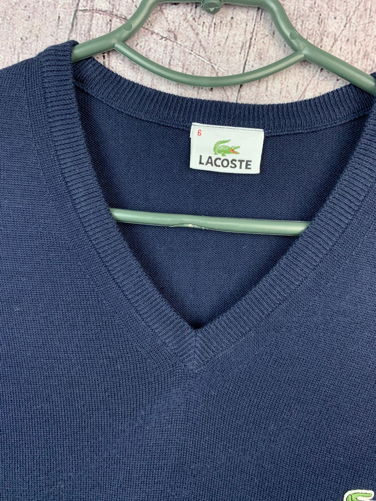 Lacoste × Vintage Lacoste Vintage Mens Cotton Knit Vest Sweater Jumper Size US L / EU 52-54 / 3 - 5 Thumbnail