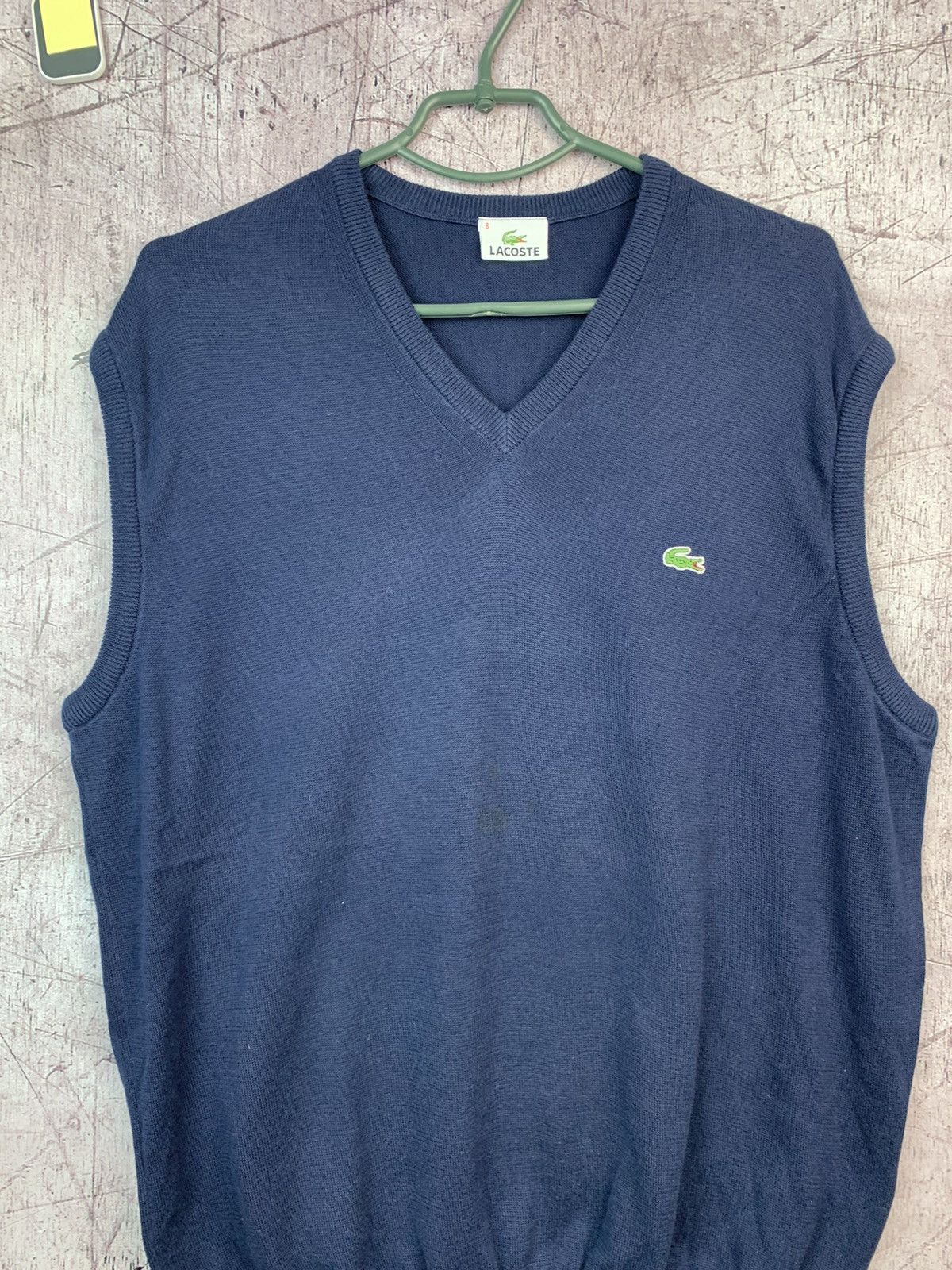 Lacoste × Vintage Lacoste Vintage Mens Cotton Knit Vest Sweater Jumper Size US L / EU 52-54 / 3 - 3 Thumbnail