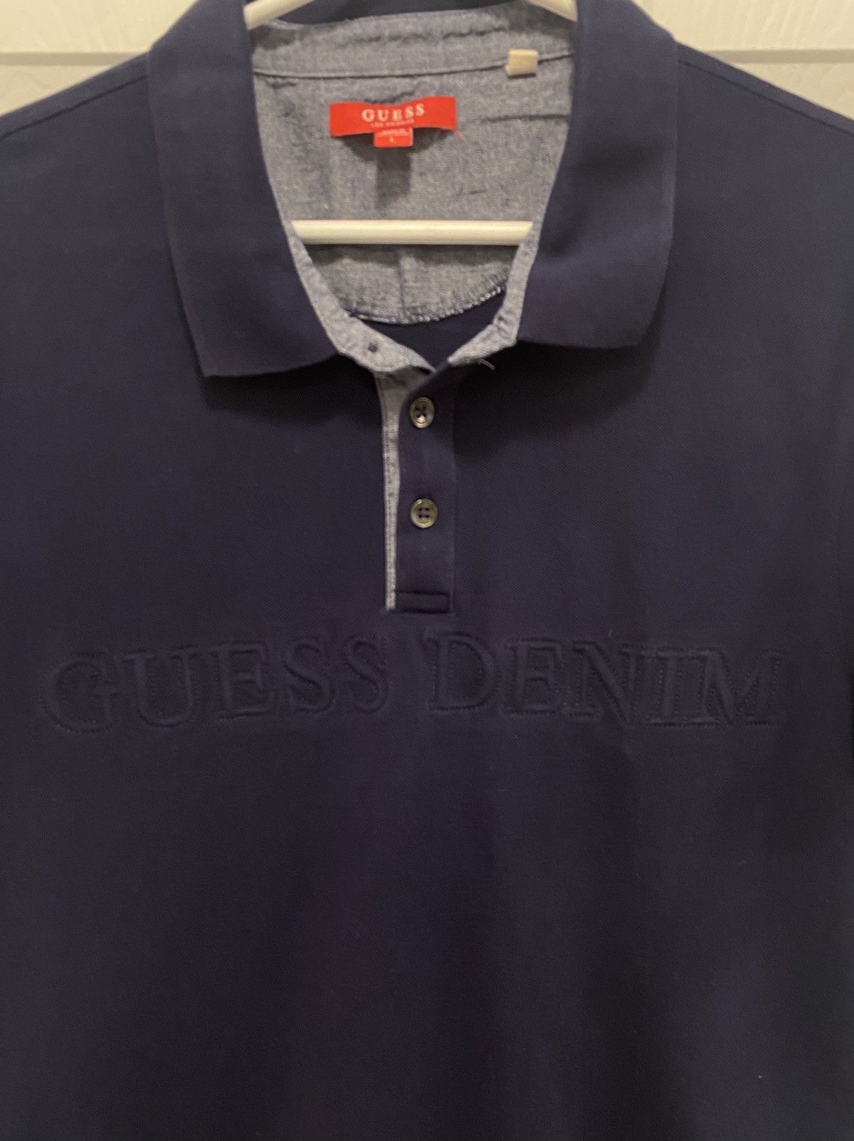 Guess Guess Los Angeles Mens Navy Blue Polo Shirt Guess Denim Size US L / EU 52-54 / 3 - 4 Thumbnail