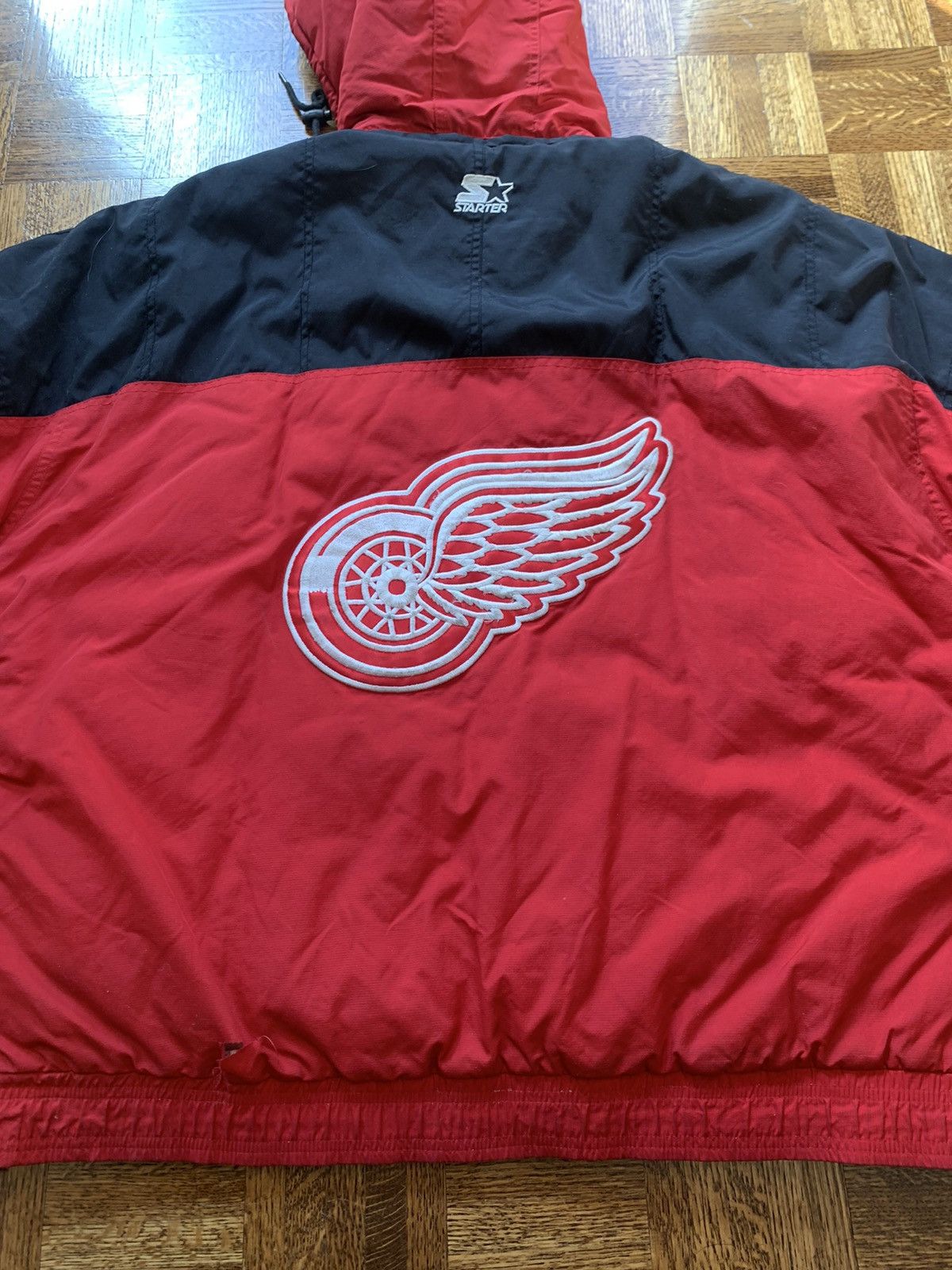 NHL Vintage 90s Starter Detroit Red Wings NHL Puffer Coat Size US XL / EU 56 / 4 - 2 Thumbnail