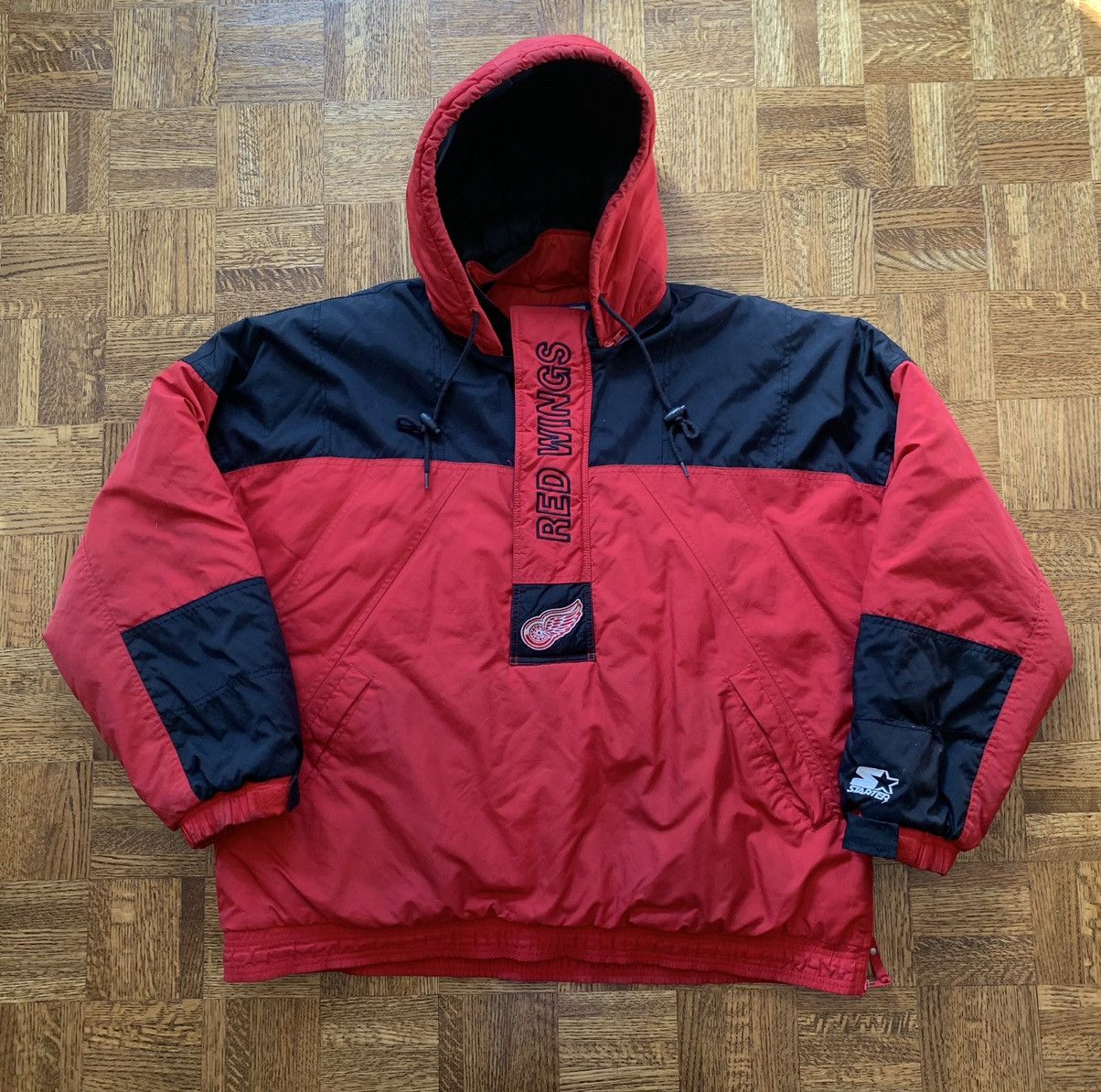 NHL Vintage 90s Starter Detroit Red Wings NHL Puffer Coat Size US XL / EU 56 / 4 - 1 Thumbnail