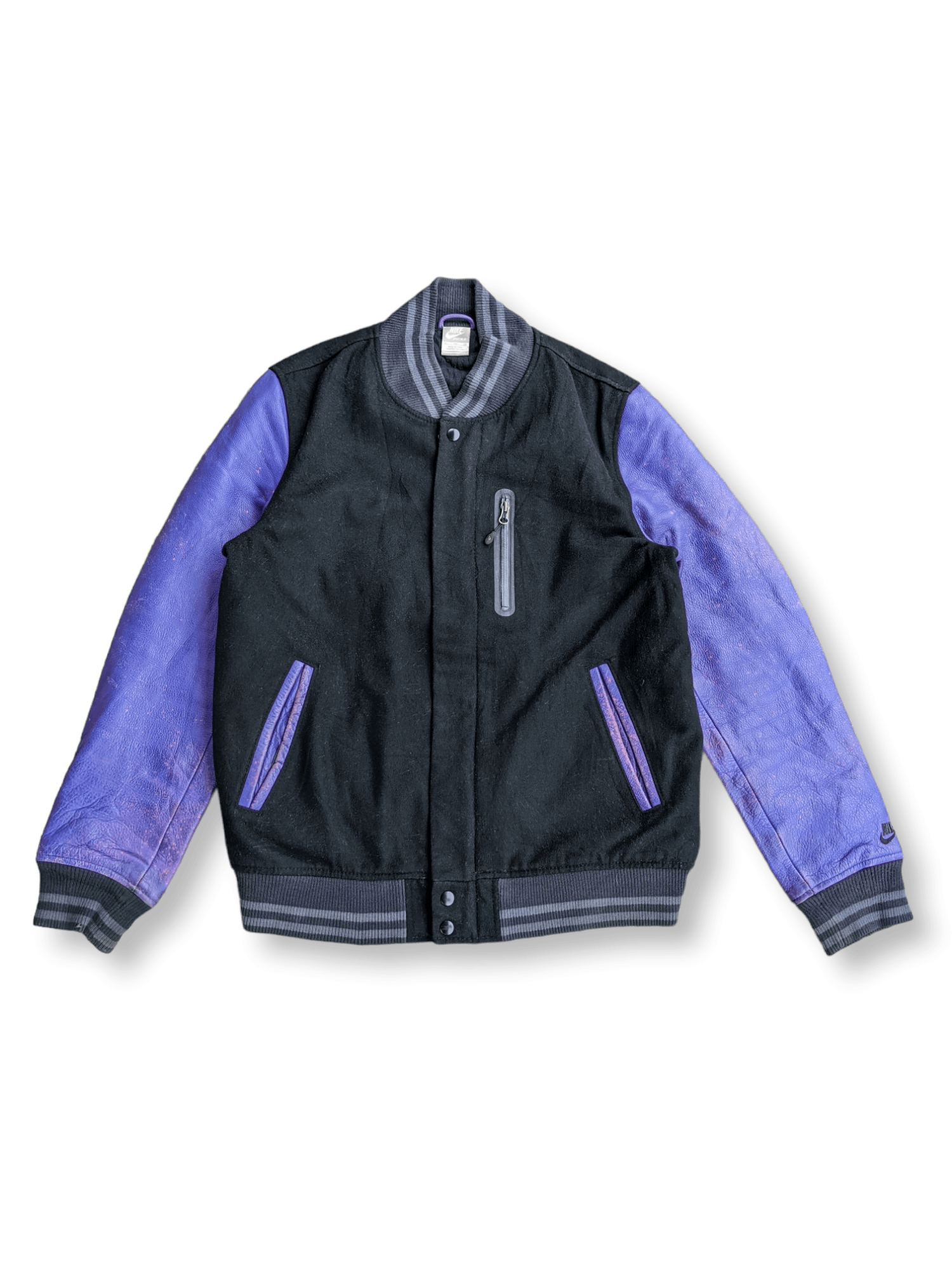 Nike × Stussy × Vintage Vintage Nike leather bomber jacket