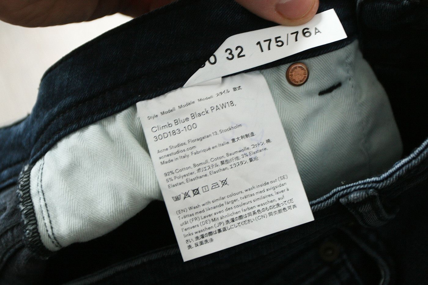 Acne Studios Acne Studios Bla Konst Climb blue black Slim Jeans 30 Size US 30 / EU 46 - 6 Thumbnail