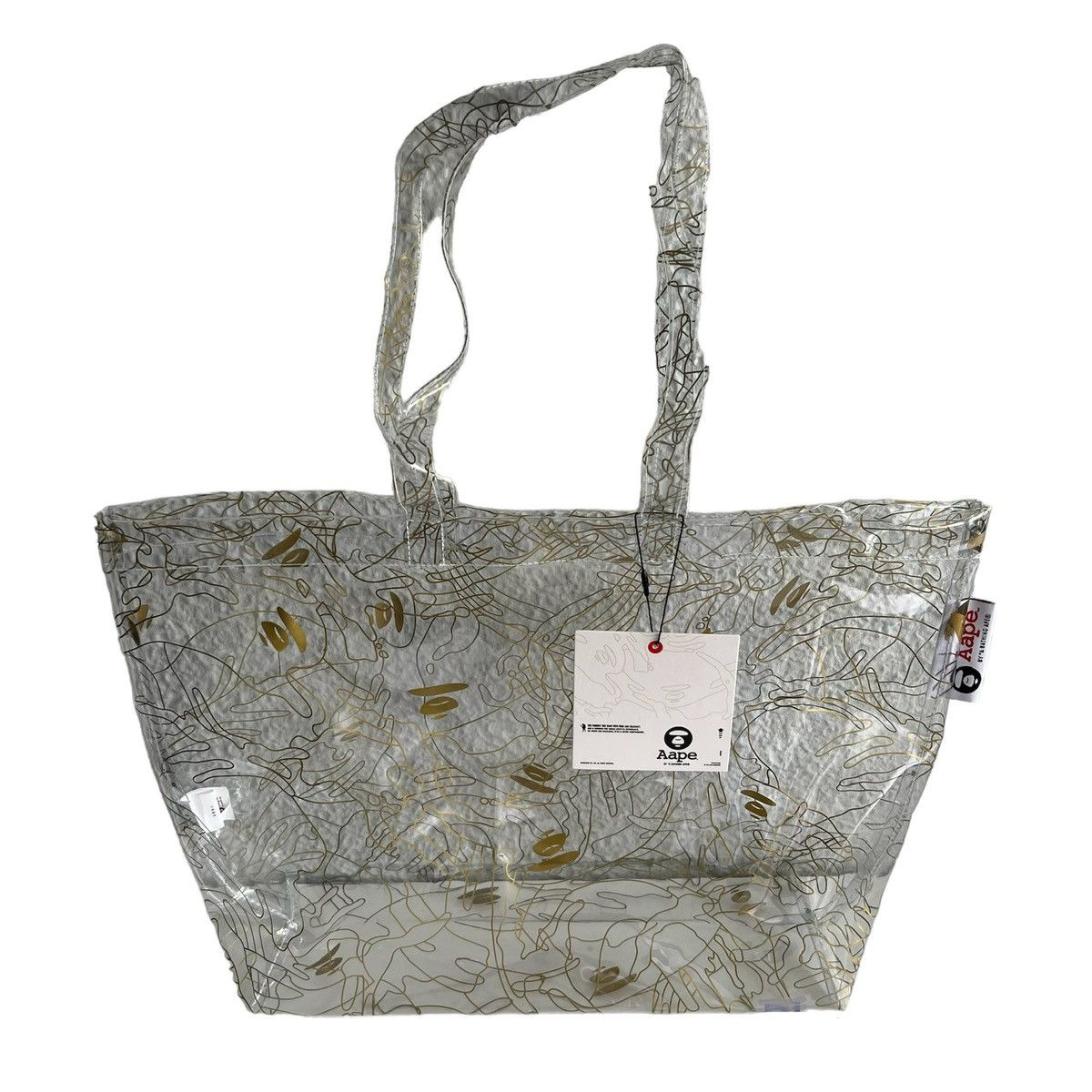 Aape Aape Bathing Ape Tote Shopping Bag Transparent Print Size ONE SIZE - 1 Thumbnail