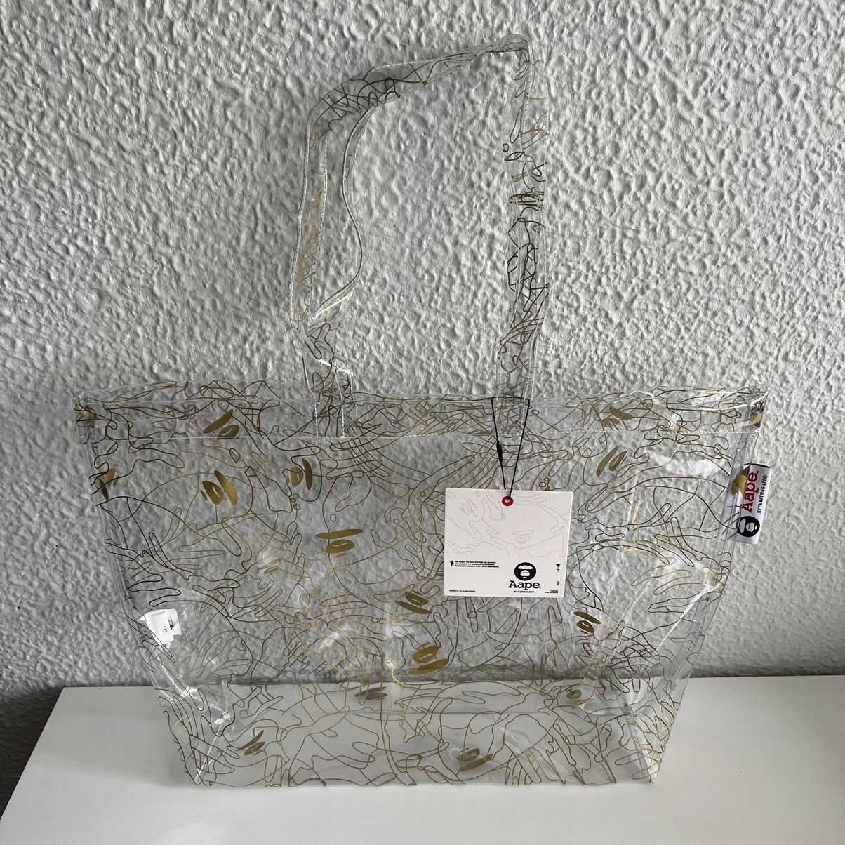 Aape Aape Bathing Ape Tote Shopping Bag Transparent Print Size ONE SIZE - 2 Thumbnail