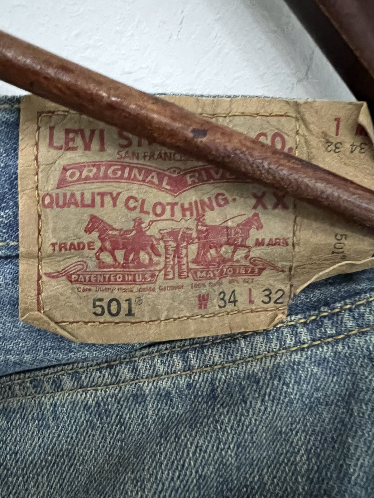 Levi's Levis 501 Rare Design Denim Jeans Size US 34 / EU 50 - 10 Thumbnail