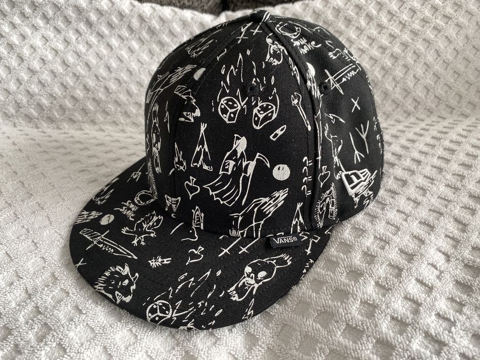 Vans New Era x VANS x Neck Face Fitted Hat Black 7 3/8 RARE 2007