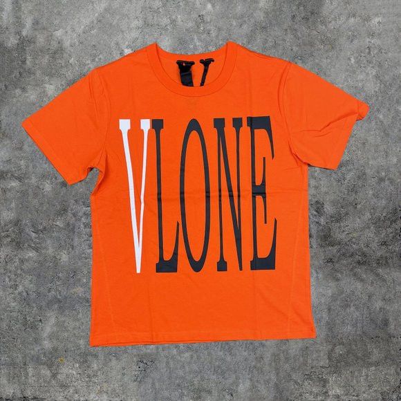 Vlone orange deals t shirt