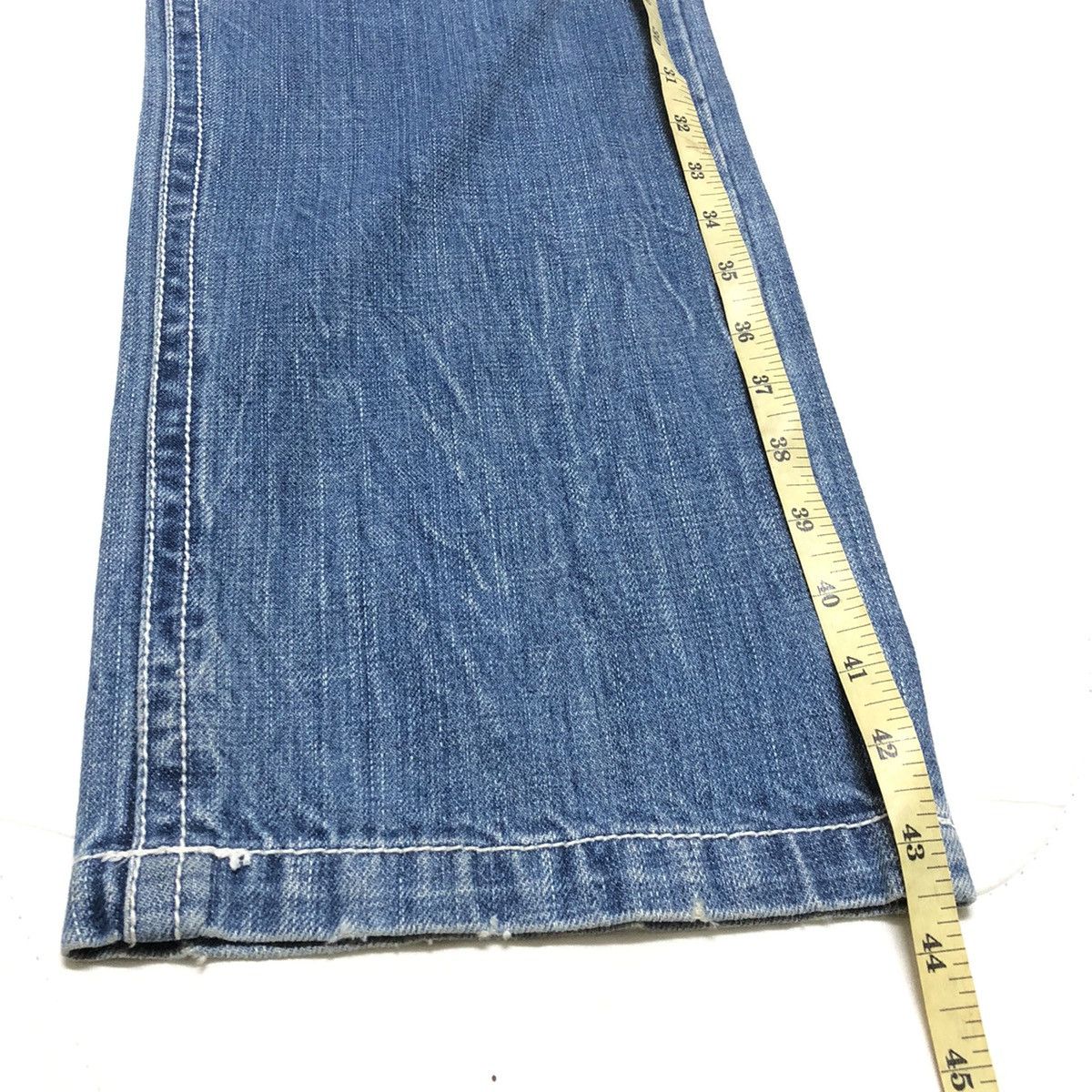 Norton Norton Motorcycle Patchwork Distressed Denim Size US 33 - 9 Thumbnail