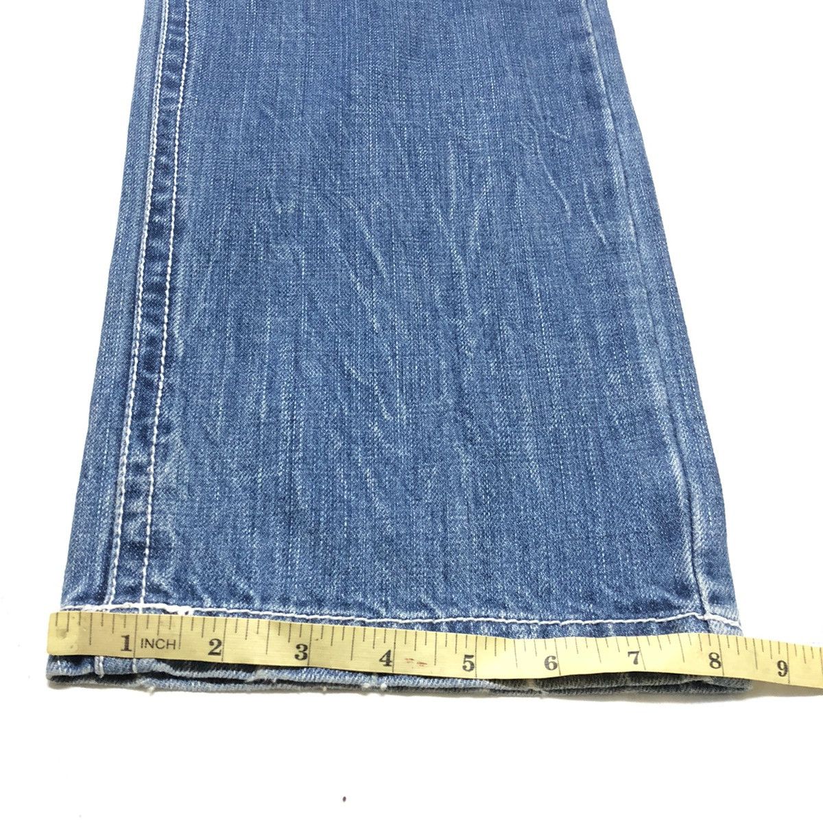 Norton Norton Motorcycle Patchwork Distressed Denim Size US 33 - 12 Thumbnail