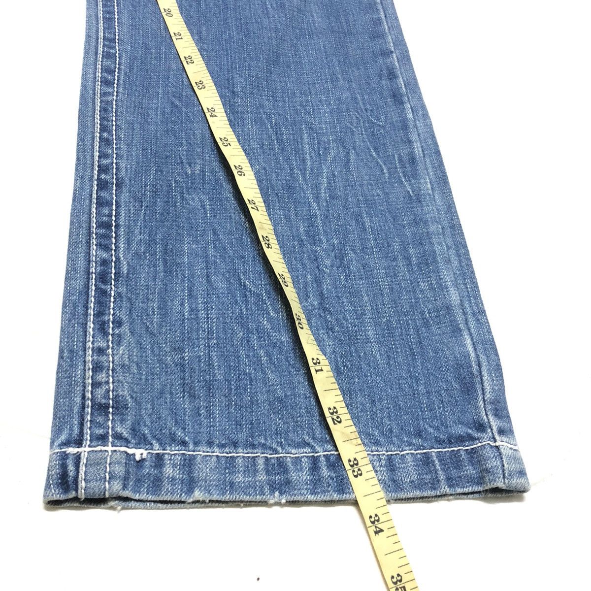 Norton Norton Motorcycle Patchwork Distressed Denim Size US 33 - 10 Thumbnail