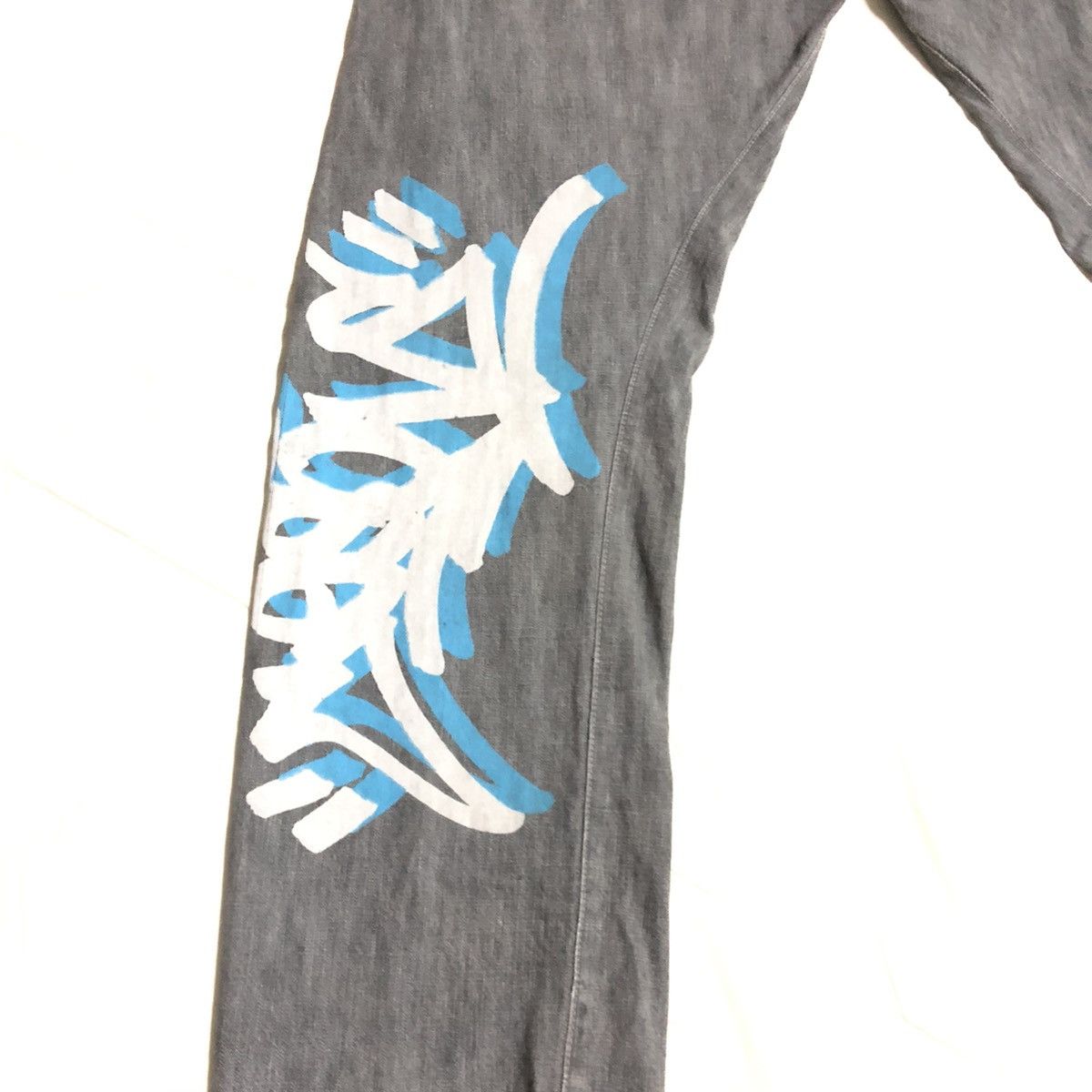 Vintage Vintage BQE Usa Graffiti Art Denim Size US 33 - 15 Thumbnail