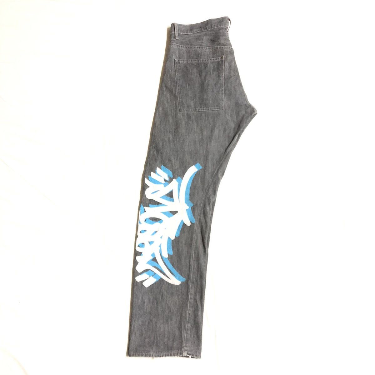 Vintage Vintage BQE Usa Graffiti Art Denim Size US 33 - 16 Thumbnail