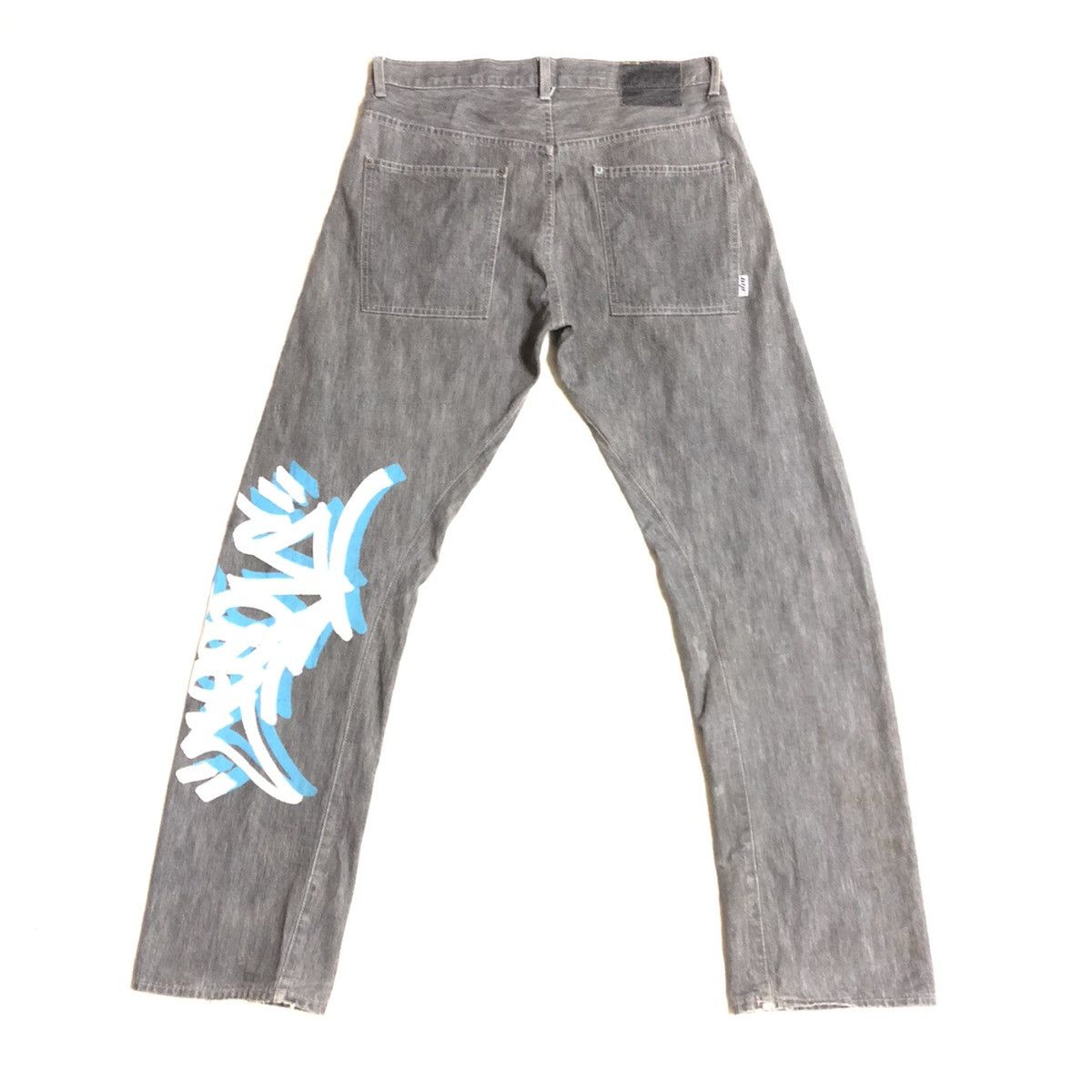 Vintage Vintage BQE Usa Graffiti Art Denim Size US 33 - 14 Thumbnail