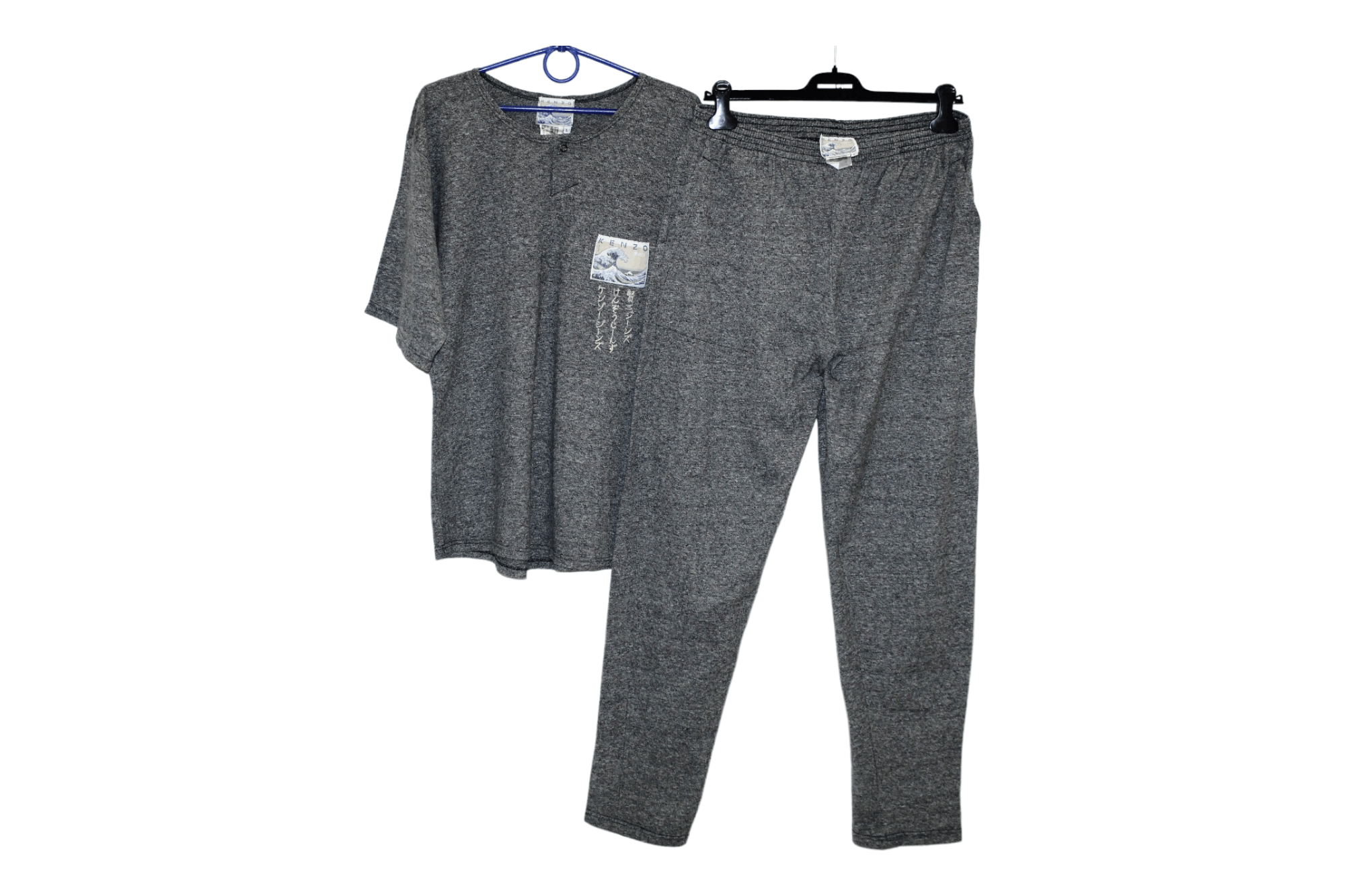 Kenzo Kenzo Jeans The Great Weave of Kanagawa heather grey suit Size US 32 / EU 48 - 1 Thumbnail