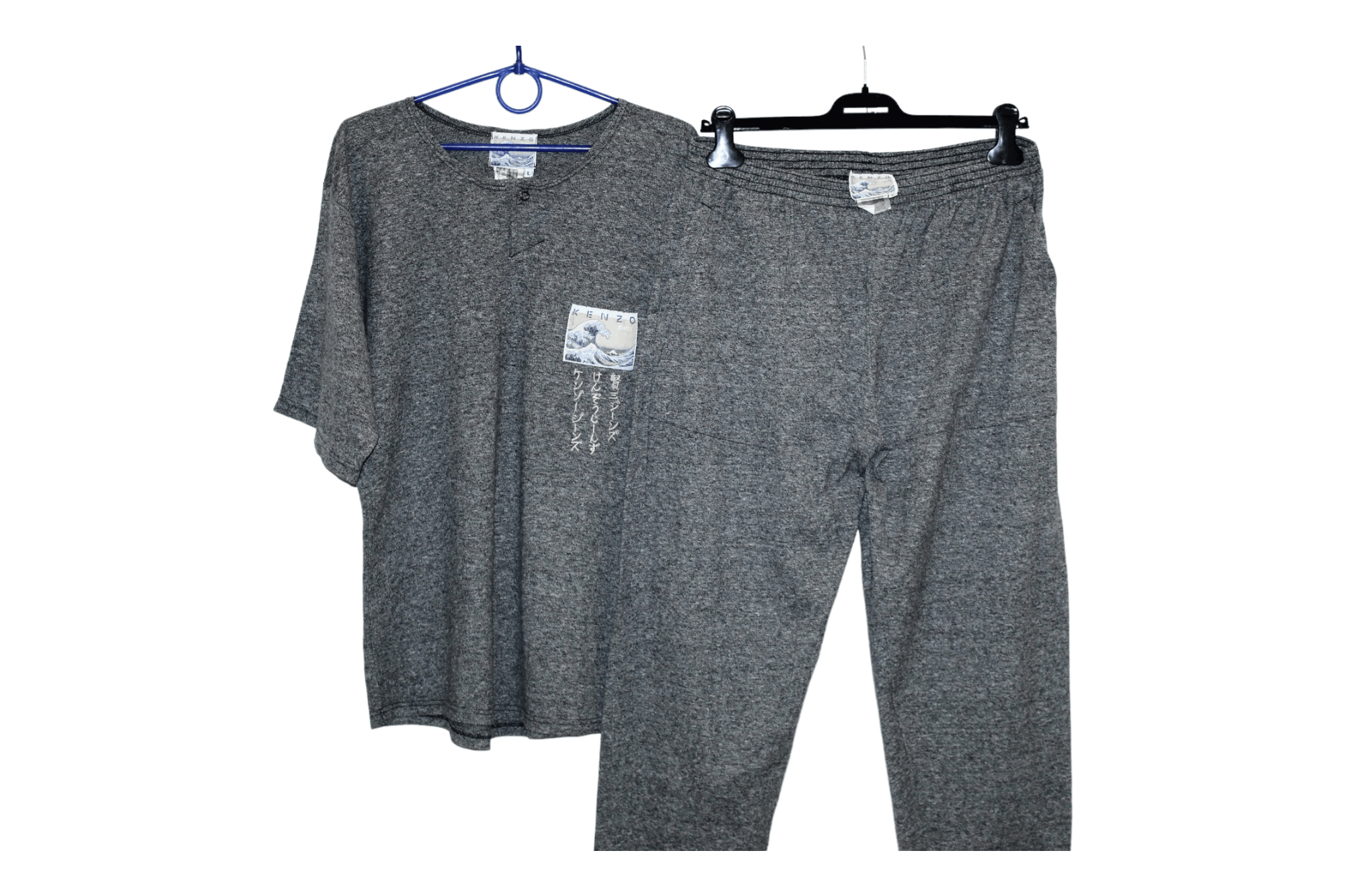 Kenzo Kenzo Jeans The Great Weave of Kanagawa heather grey suit Size US 32 / EU 48 - 5 Thumbnail