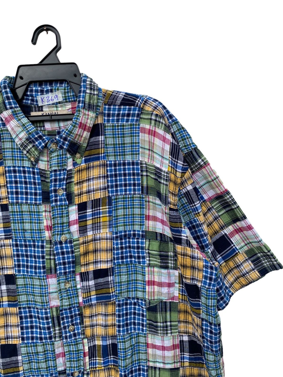 Kansai Yamamoto Vintage Kansai Jeans By Kansai Yamamoto Patchwork Shirt Size US XXL / EU 58 / 5 - 4 Thumbnail