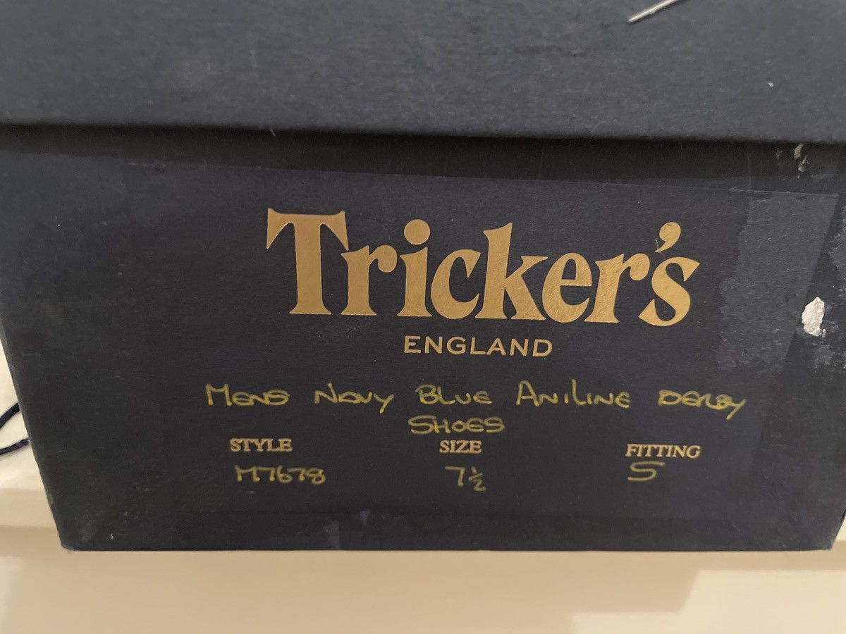 Tricker's Trickers for Antonia Navy Leather Derby Shoes Size US 7.5 / EU 40-41 - 6 Thumbnail
