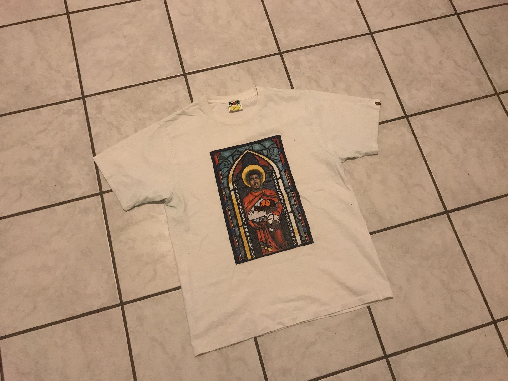 Bape A BATHING APE BAPE X ASAP FERG TRAP LORD BABY MILO TEE WHITE 