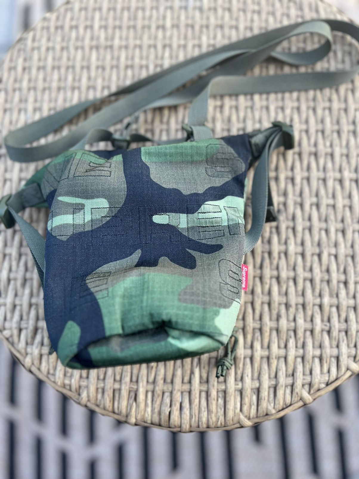 Supreme Supreme neck pouch woodland camo FW 21 | Grailed