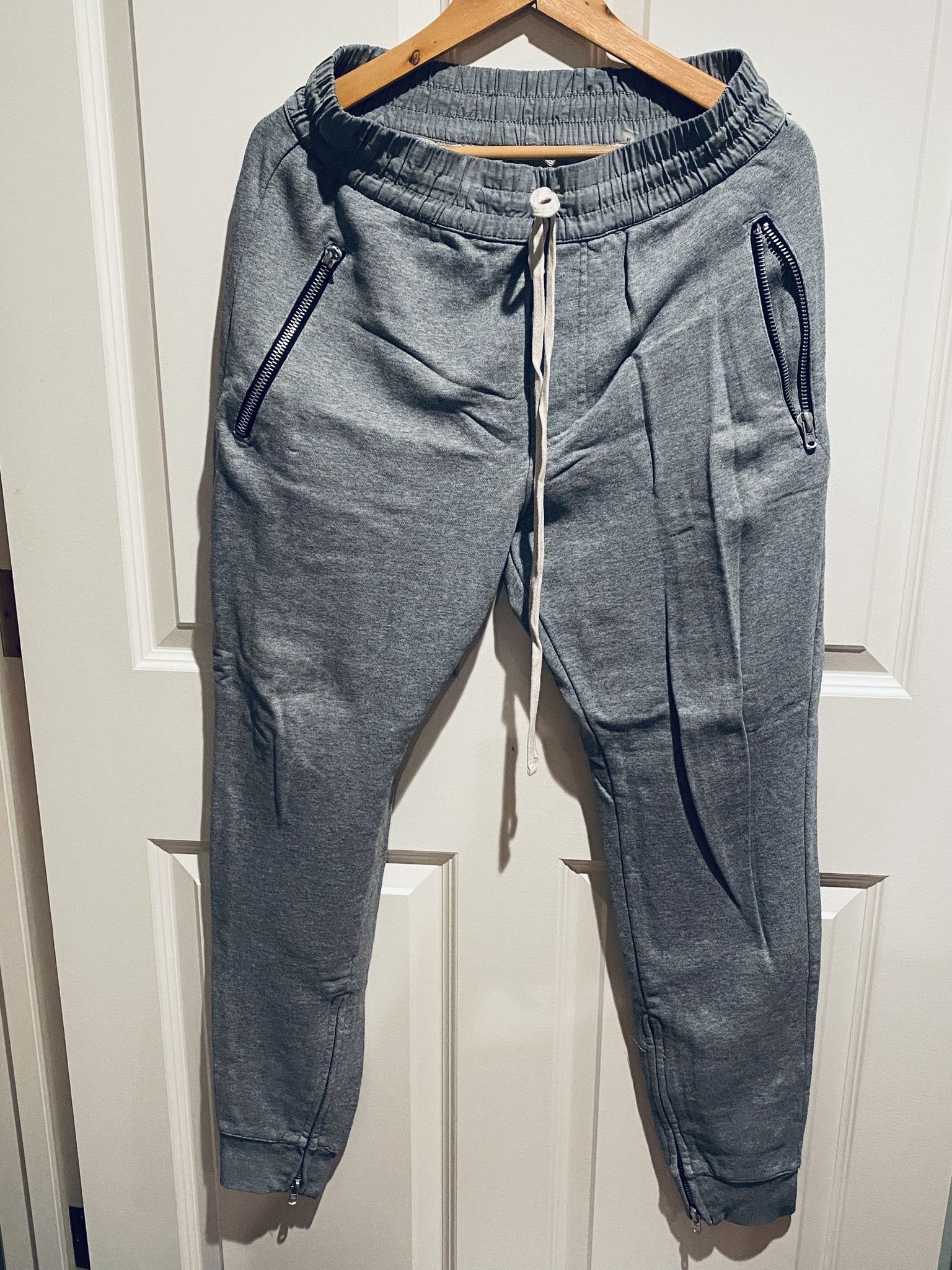 Fear of God Essentials Gray Ankle Zip Jogger Sweatpants