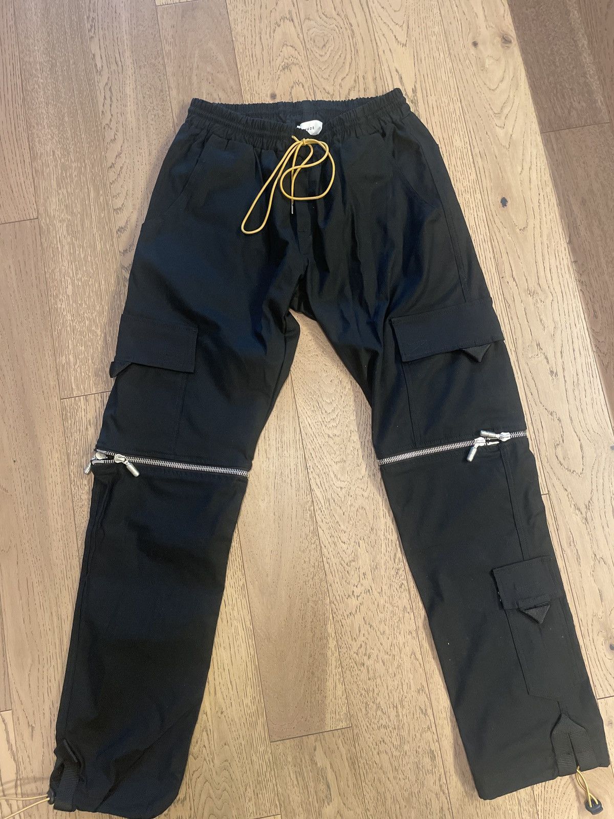 Rhude Rhude Zip Cargo Pants Black | Grailed