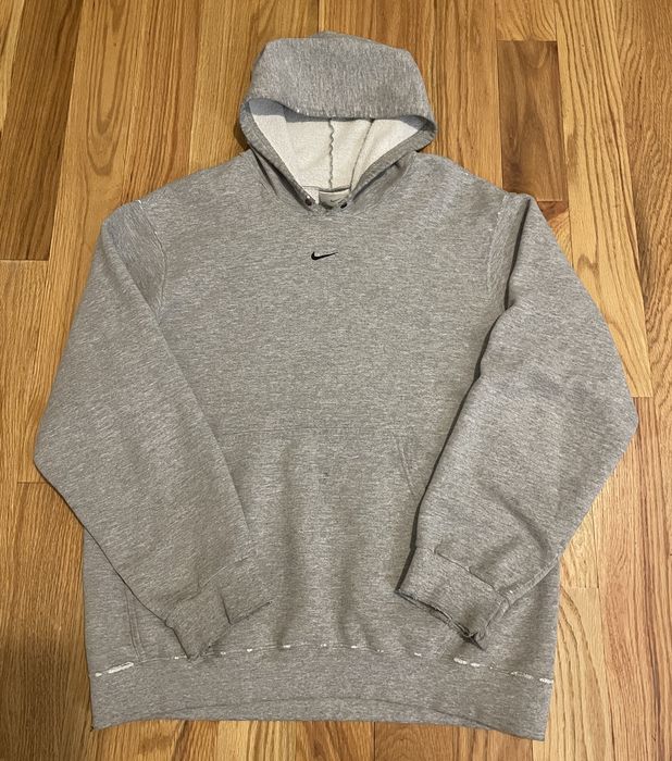 cream middle swoosh hoodie